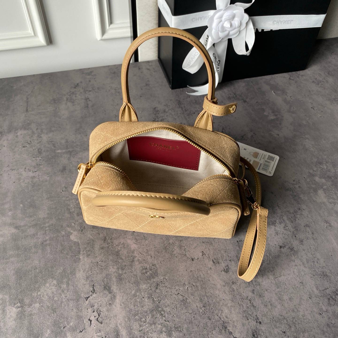 シャネル CHANEL ミニマトラッセ ラムスキン ポシェット ゴールド金具 トップハンドル付き 2WAY レディース - 画像 12