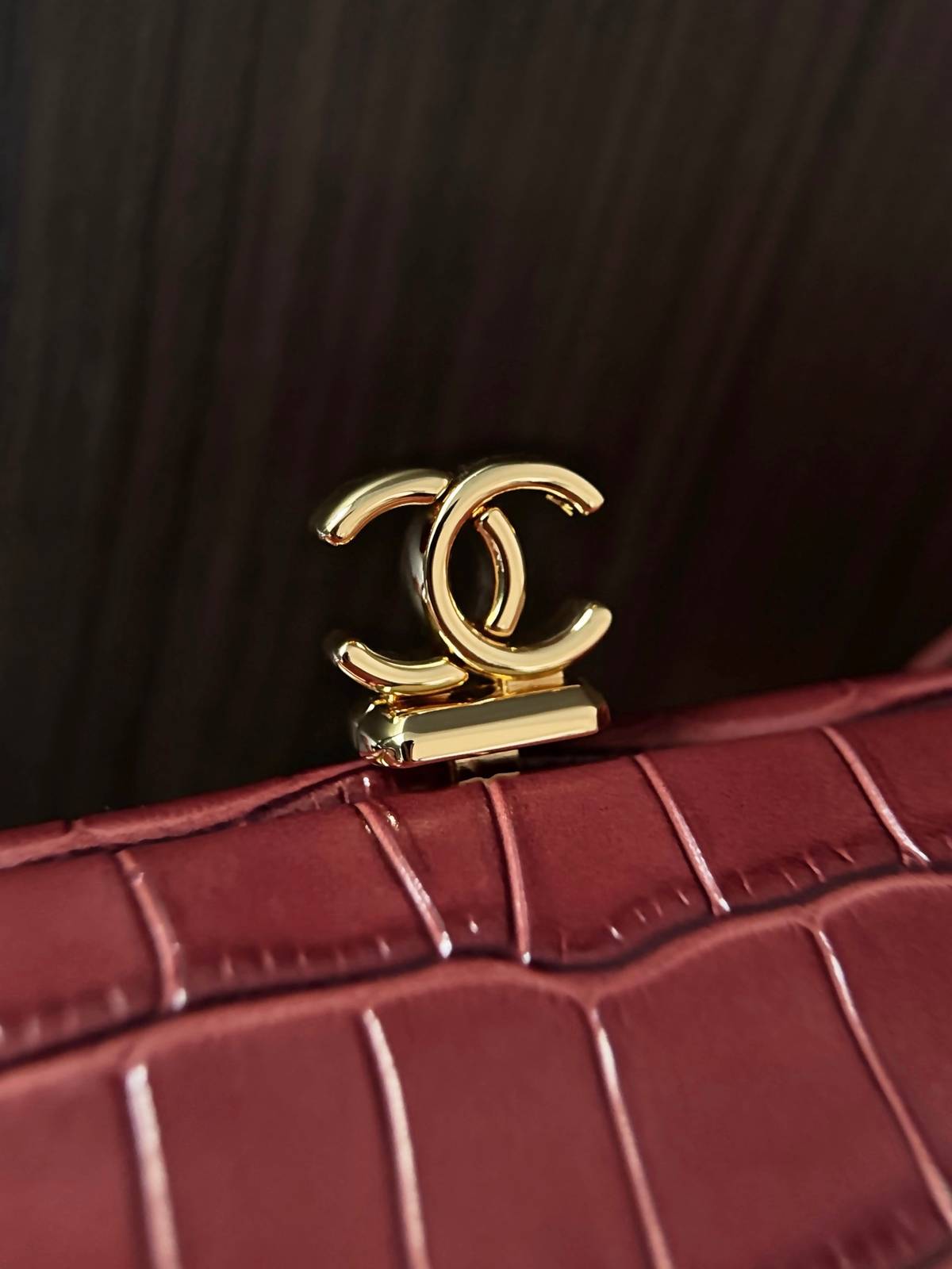 シャネル 5460 キャビアスキン ロングチェーンショルダーバッグ ゴールド金具 レディース ブラック ネイビー レッド - 画像 7