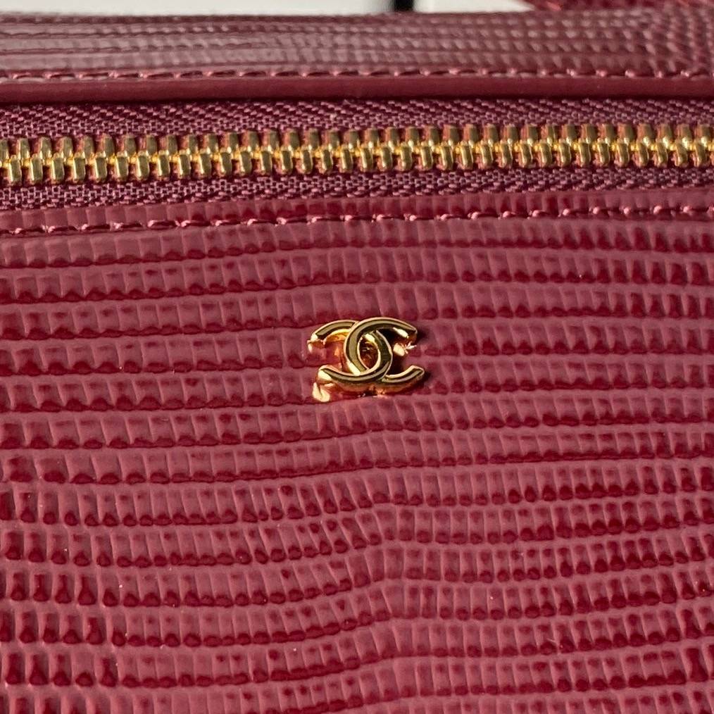 シャネル CHANEL マトラッセ キャビアスキン バニティバッグ ゴールド金具 レザー編み込みチェーン レディース - 画像 8