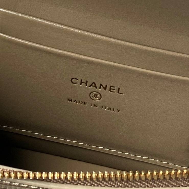 シャネル CHANEL マトラッセ キャビアスキン バニティバッグ ゴールド金具 レザー編み込みチェーン レディース - 画像 11