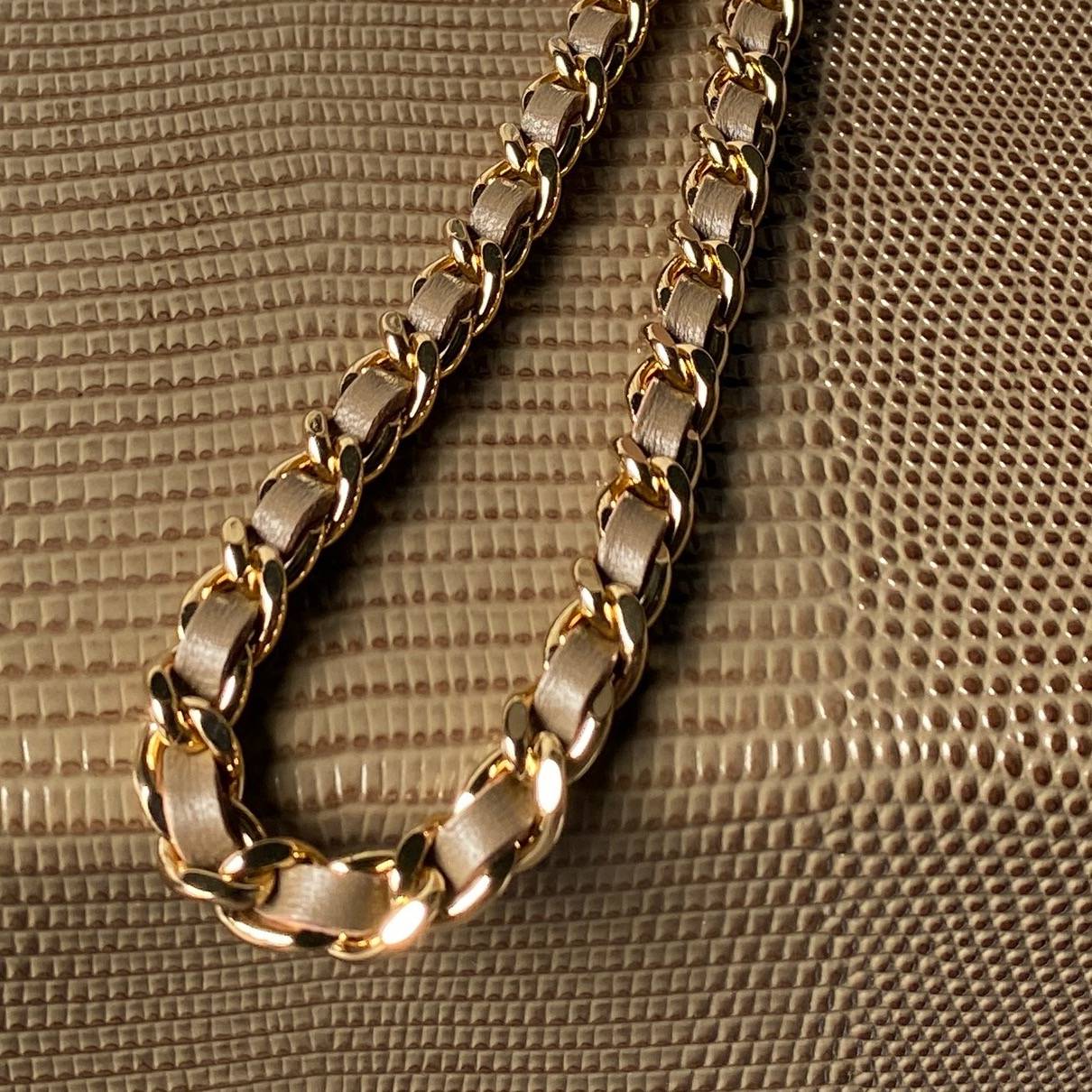 シャネル CHANEL マトラッセ キャビアスキン バニティバッグ ゴールド金具 レザー編み込みチェーン レディース - 画像 13