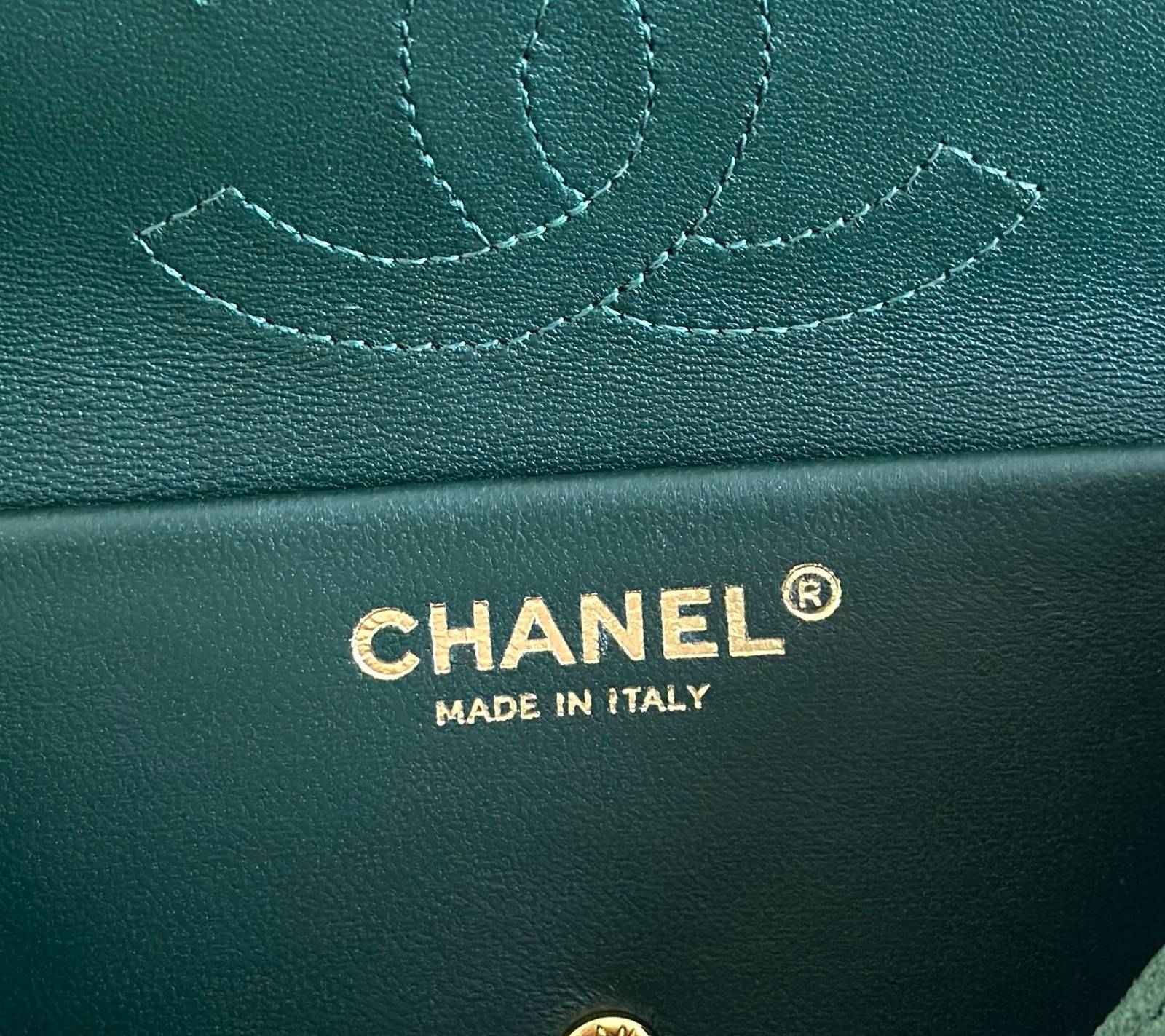 CHANEL シャネル マトラッセ ラムスキン フラップバッグ ゴールド金具 ミニバッグ グリーン レディース - 画像 2