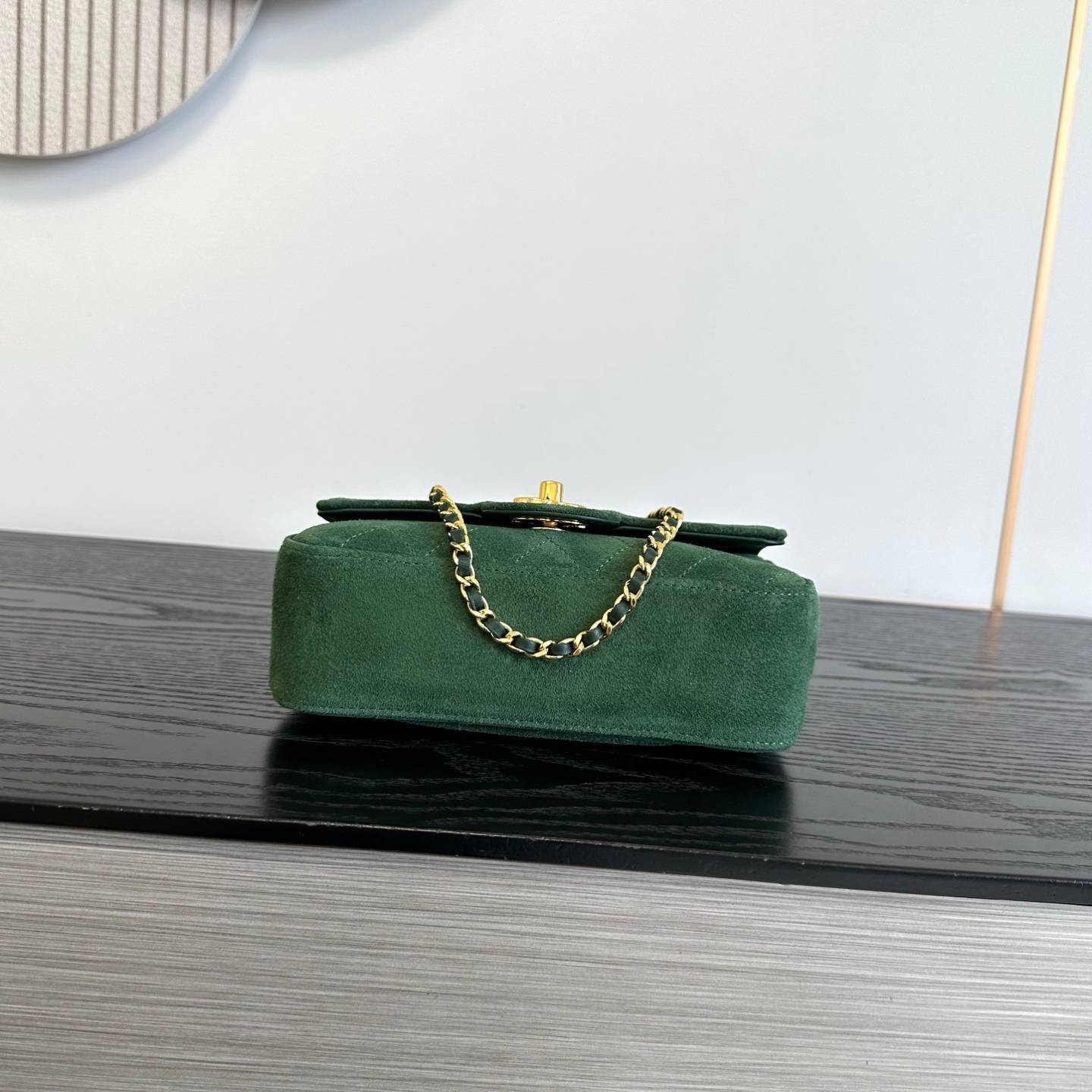 CHANEL シャネル マトラッセ ラムスキン フラップバッグ ゴールド金具 ミニバッグ グリーン レディース - 画像 7