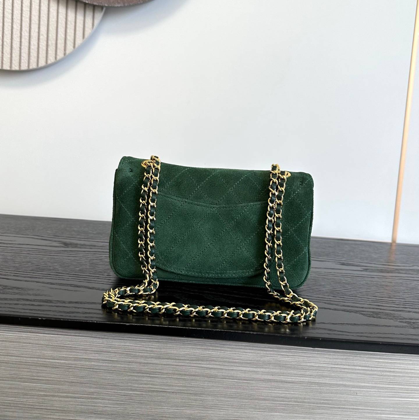 CHANEL シャネル マトラッセ ラムスキン フラップバッグ ゴールド金具 ミニバッグ グリーン レディース - 画像 8