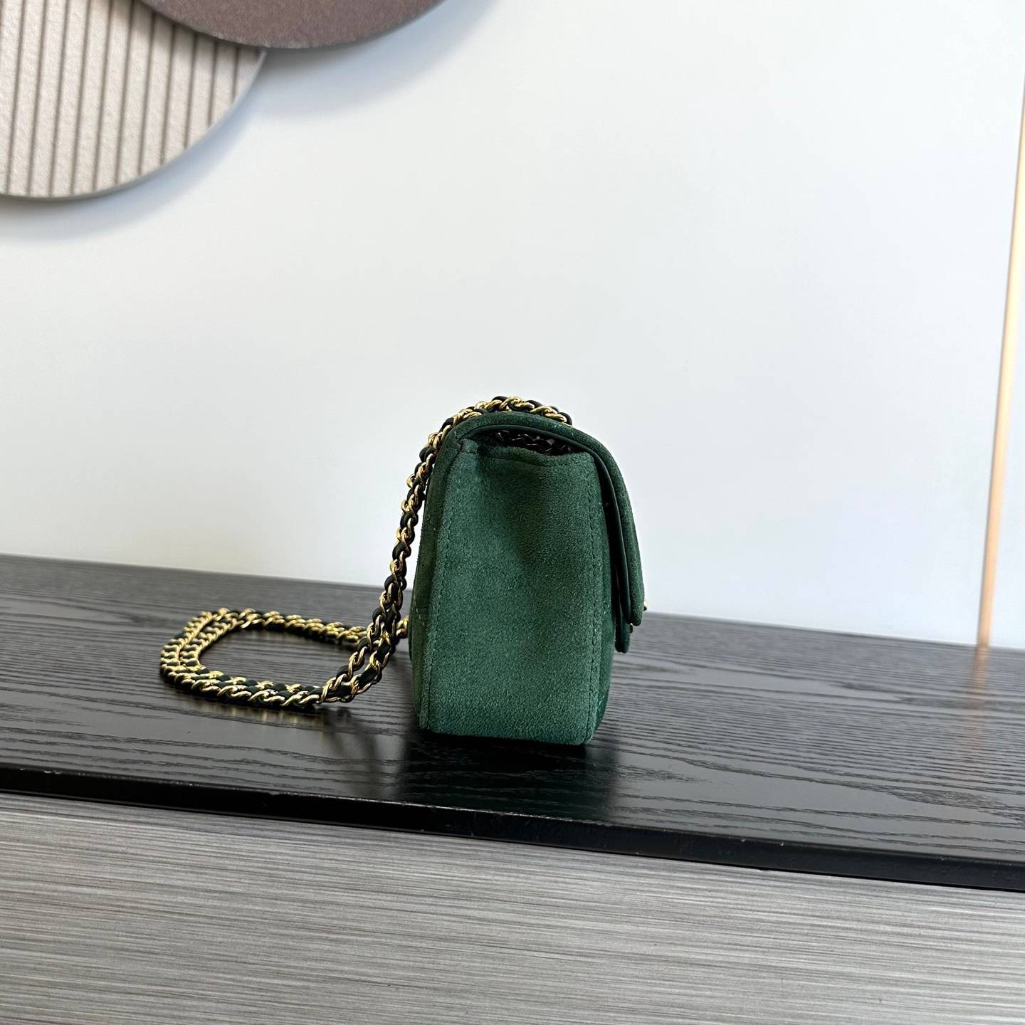 CHANEL シャネル マトラッセ ラムスキン フラップバッグ ゴールド金具 ミニバッグ グリーン レディース - 画像 9