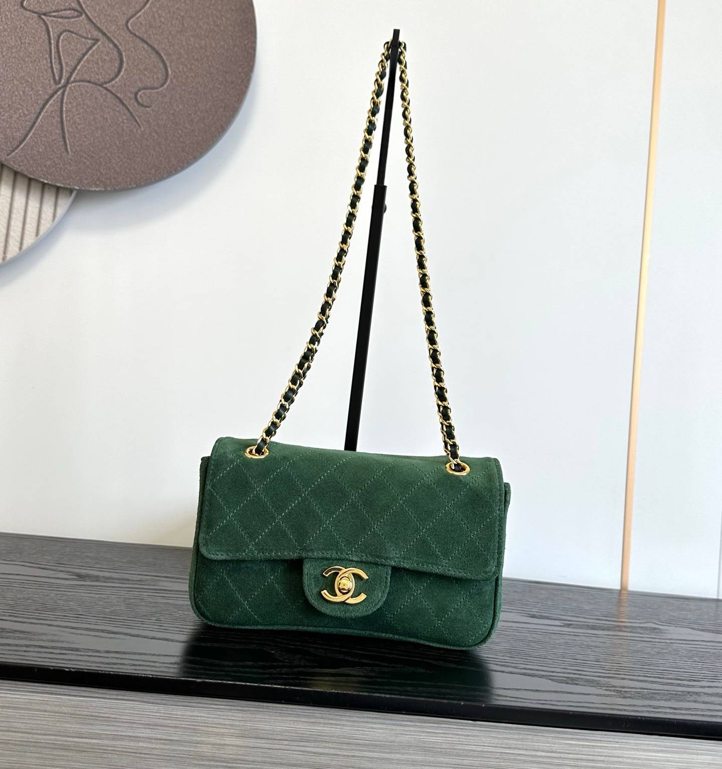 CHANEL シャネル マトラッセ ラムスキン フラップバッグ ゴールド金具 ミニバッグ グリーン レディース - 画像 10