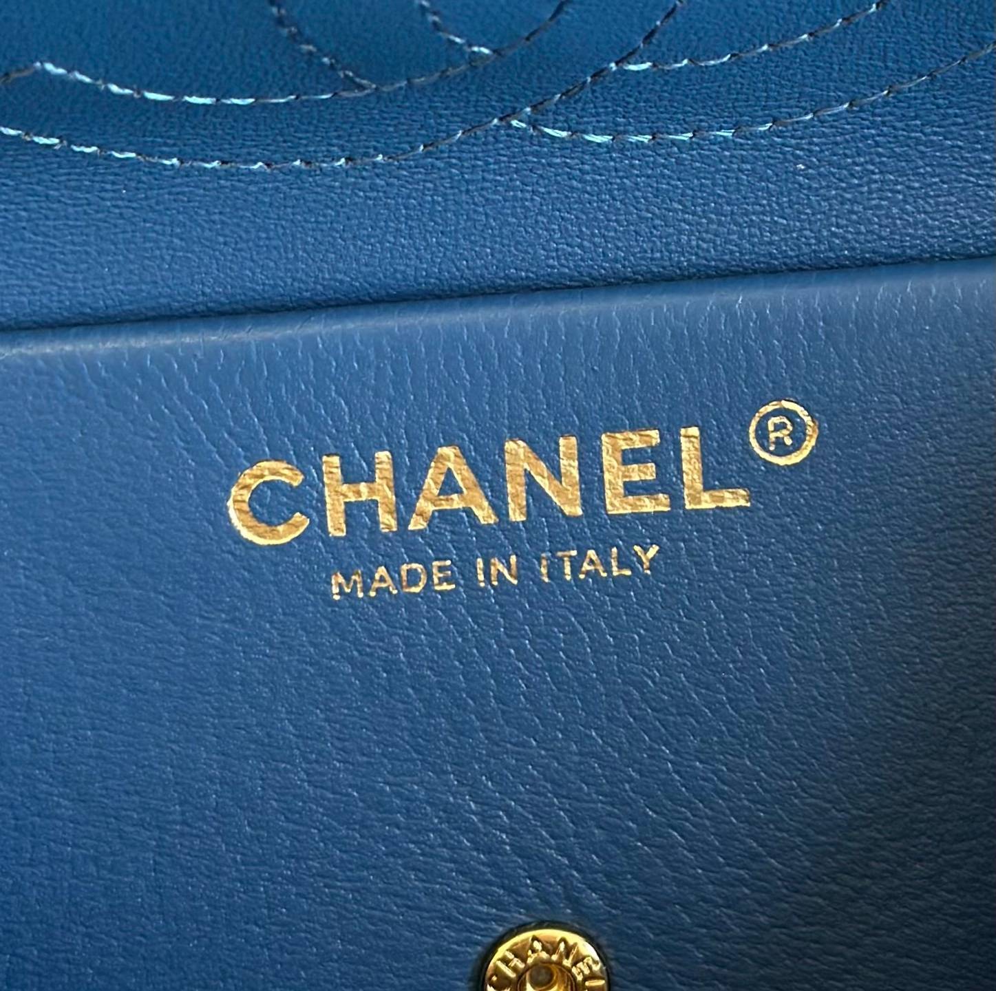 CHANEL シャネル マトラッセ ラムスキン フラップバッグ ゴールド金具 ミニバッグ グリーン レディース - 画像 11