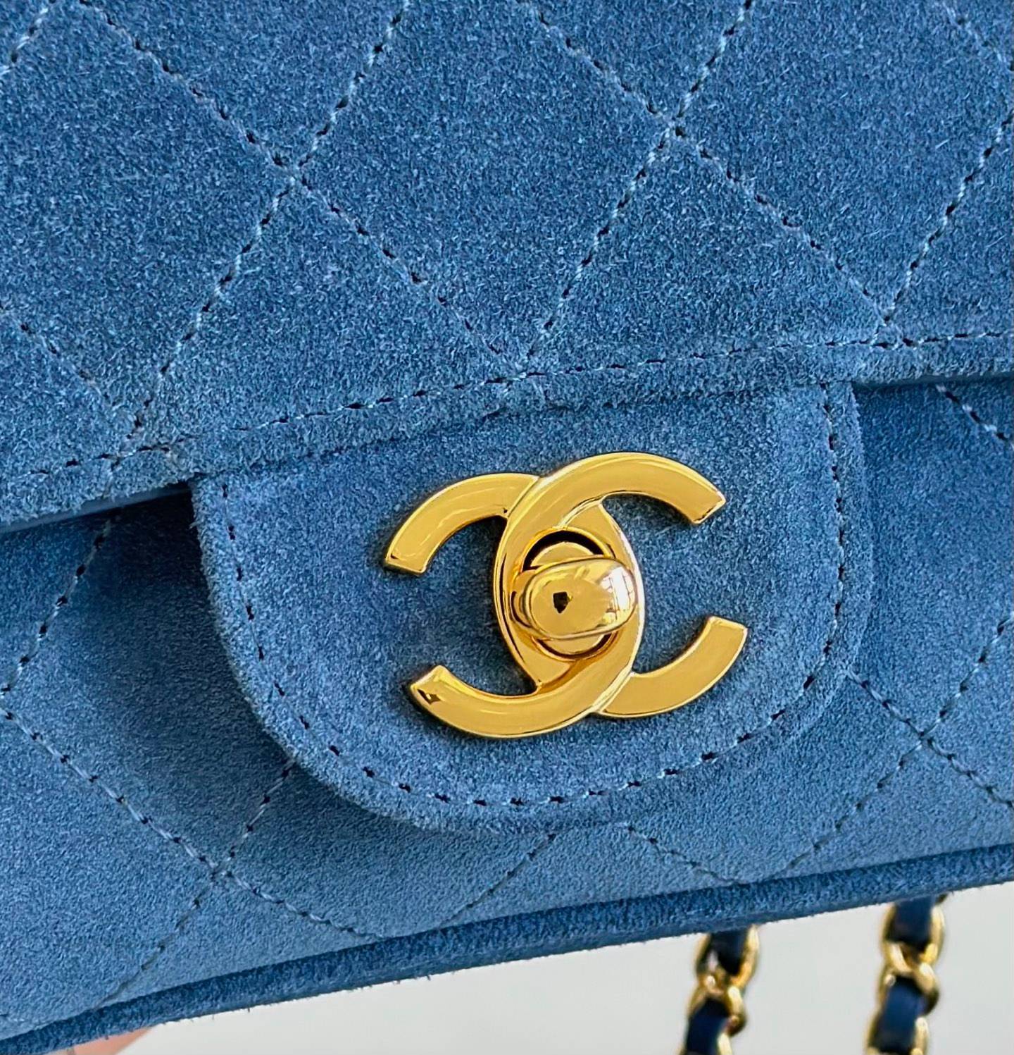 CHANEL シャネル マトラッセ ラムスキン フラップバッグ ゴールド金具 ミニバッグ グリーン レディース - 画像 14
