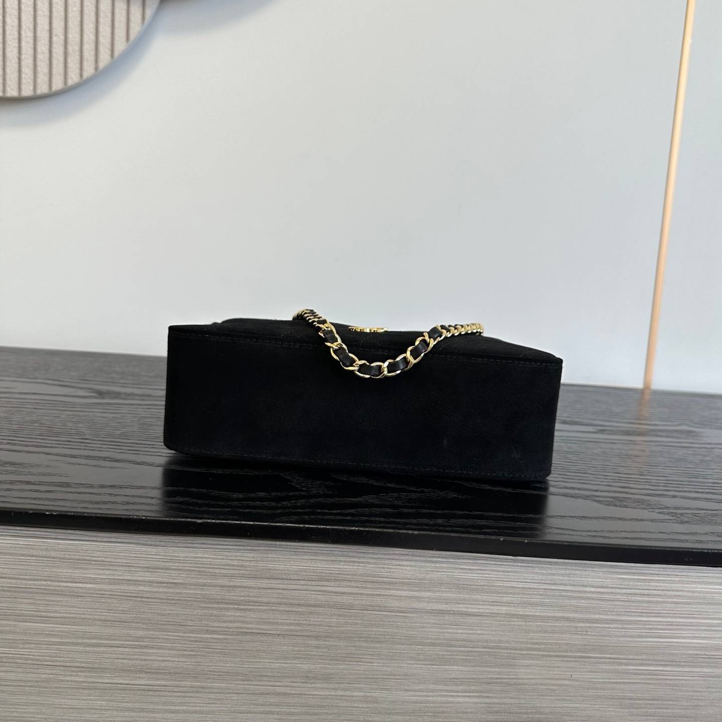 シャネル 6614 ミニマトラッセ ハンドバッグ ラムスキン ゴールド金具 レザー編み込みチェーン ミラー付き レディー - 画像 16