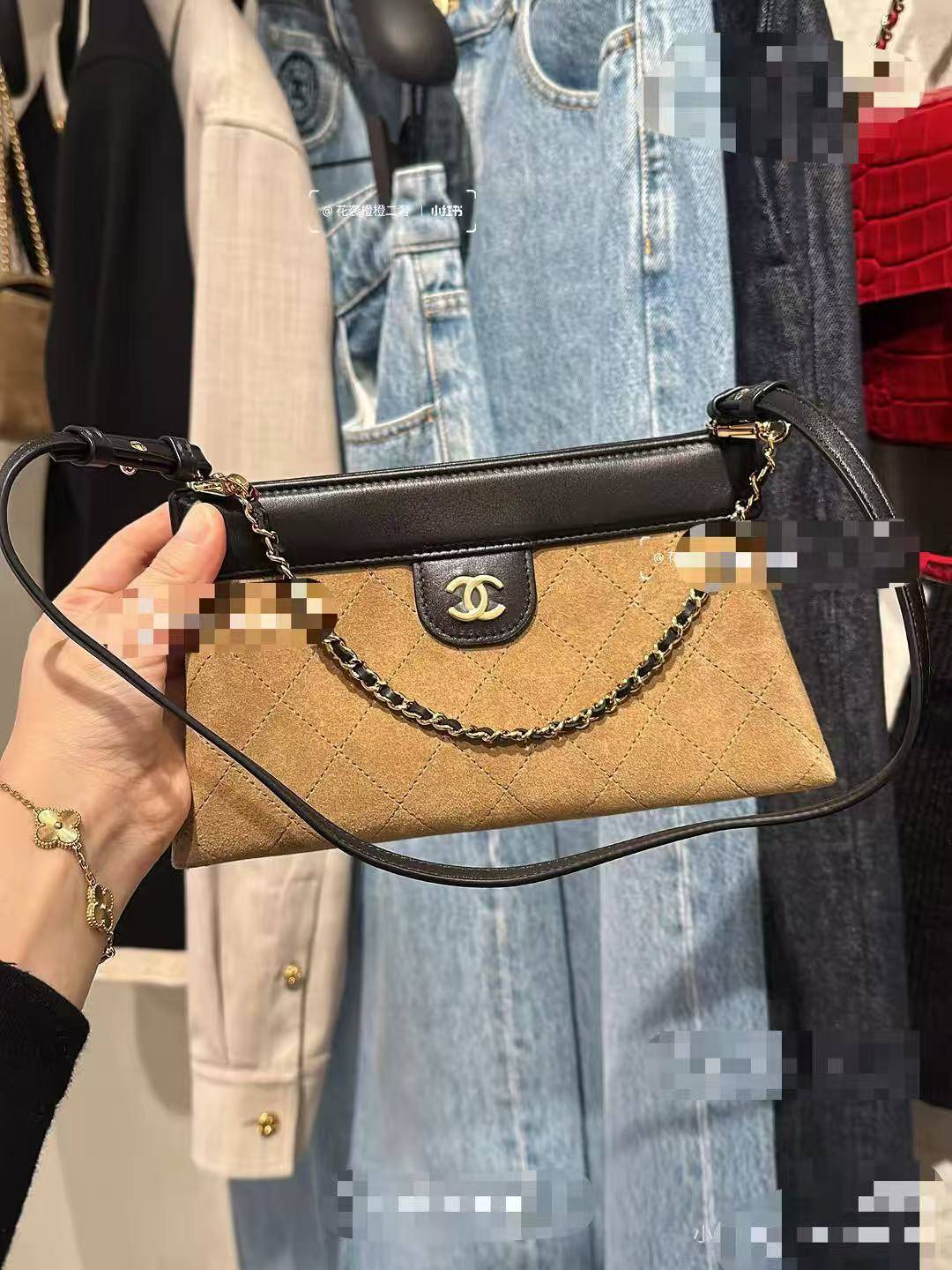 シャネル 5540 マトラッセ ラムスキン チェーンショルダーバッグ ブラック ベージュ ヴィンテージゴールド金具 レデ - 画像 18