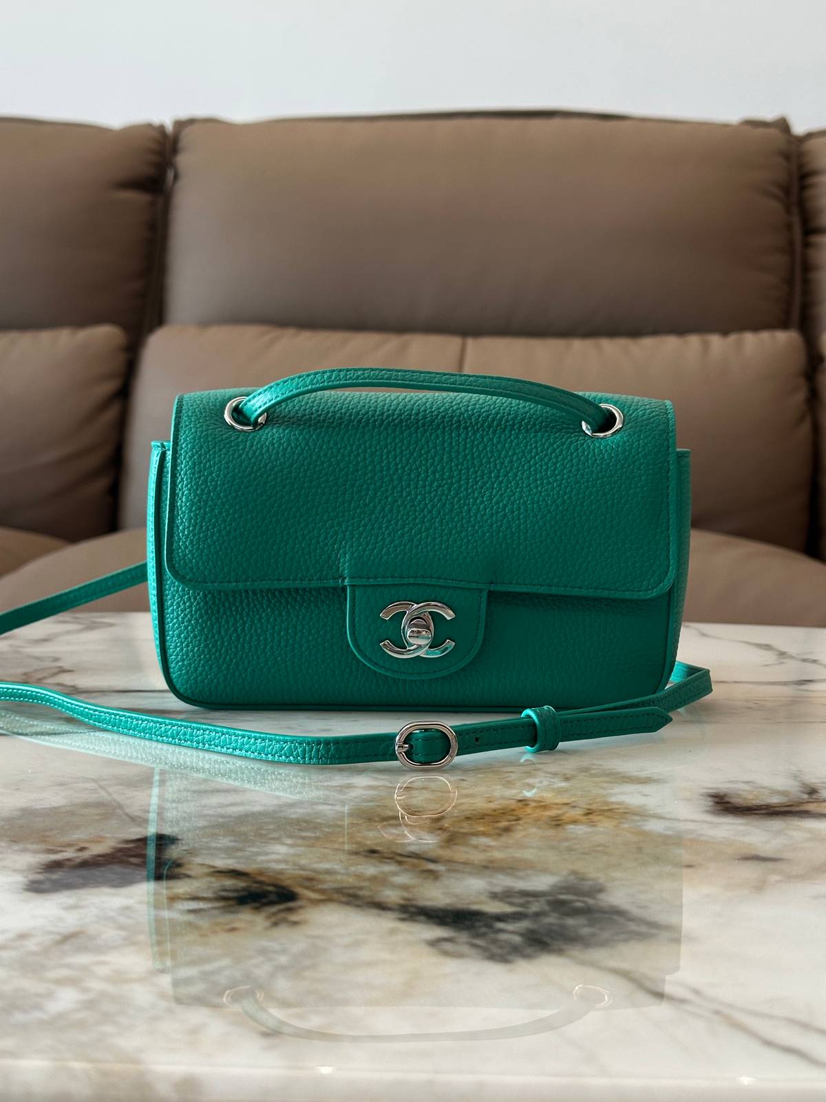 シャネル CHANEL マトラッセ フラップバッグ キャビアスキン チェーンショルダー ホワイトゴールド金具 レディース - 画像 20