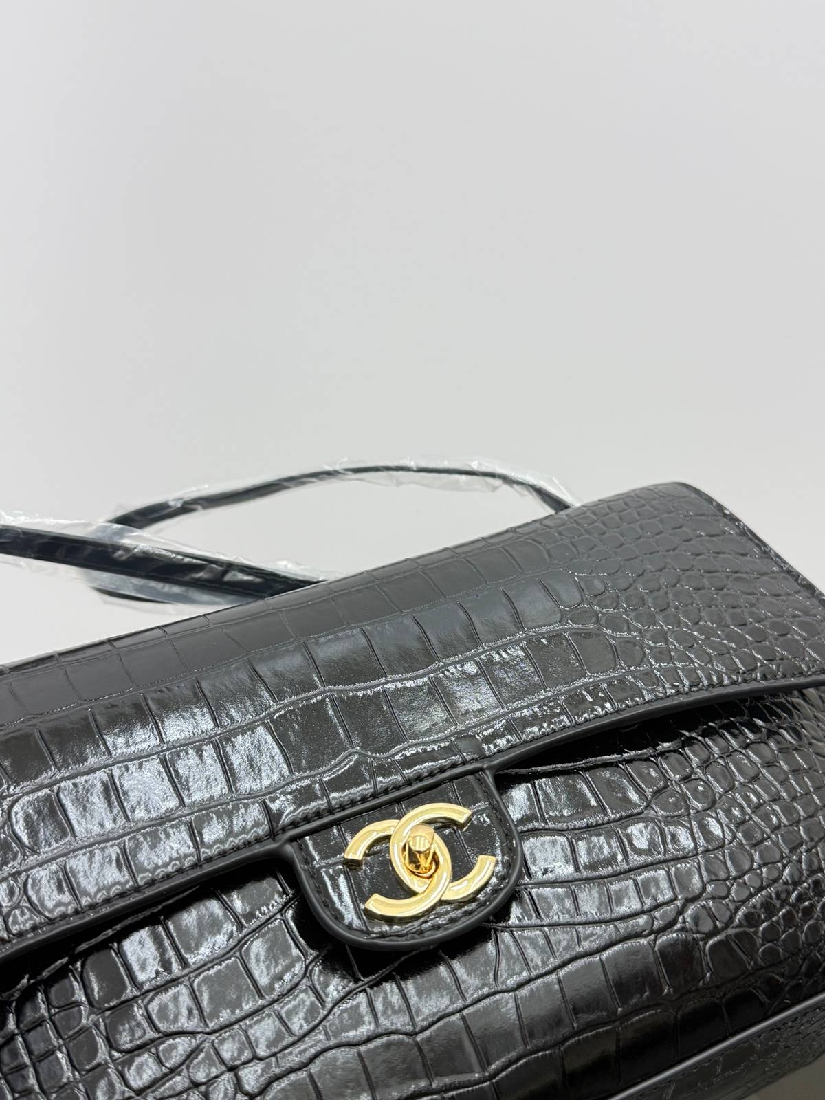 シャネル CHANEL キャビアスキン マトラッセ フラップバッグ ゴールド金具 ターンロック レザー編み込みチェーン - 画像 8