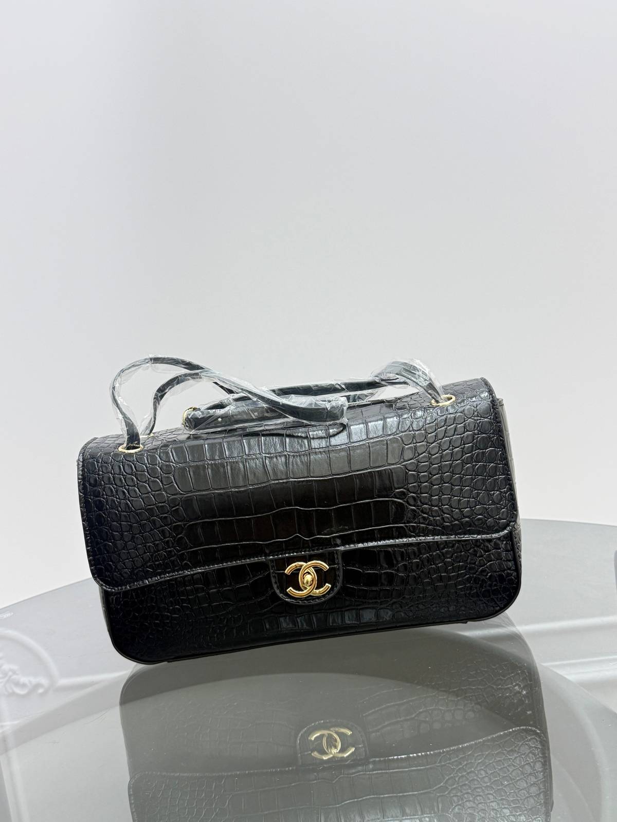 シャネル CHANEL キャビアスキン マトラッセ フラップバッグ ゴールド金具 ターンロック レザー編み込みチェーン - 画像 12