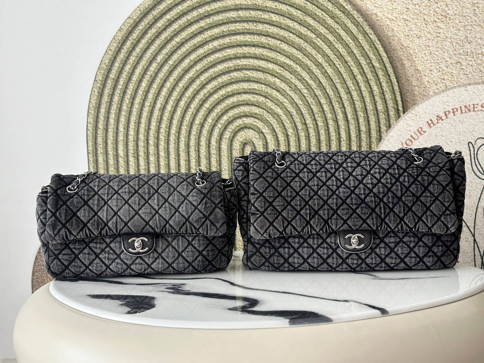 シャネル CHANEL マトラッセ デカマトラッセ キャビアスキン チェーンショルダーバッグ ゴールド金具 レディース - 画像 3