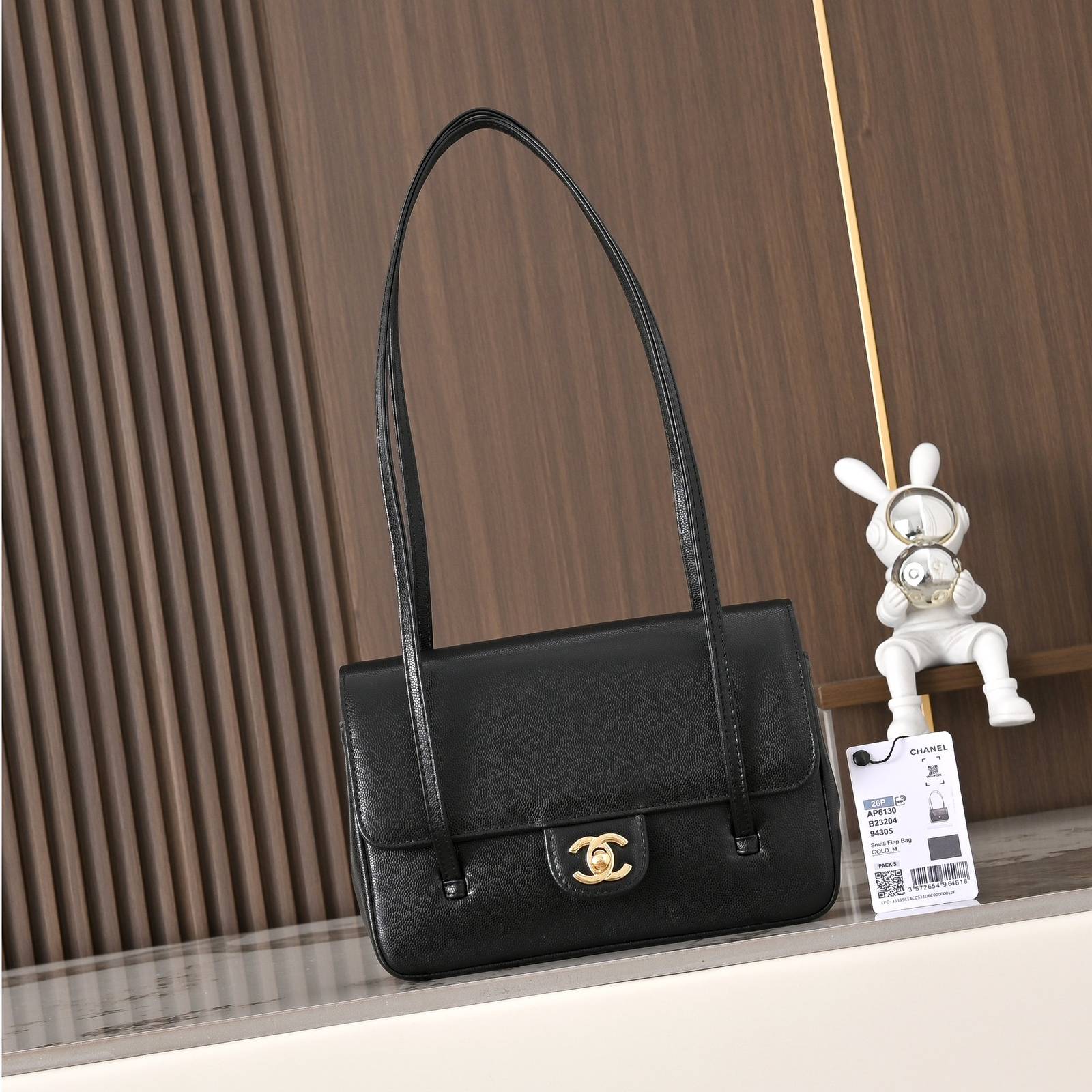 CHANEL シャネル マトラッセ フラップバッグ チェーンショルダーバッグ ブラック ゴールド金具 レディース - 画像 10