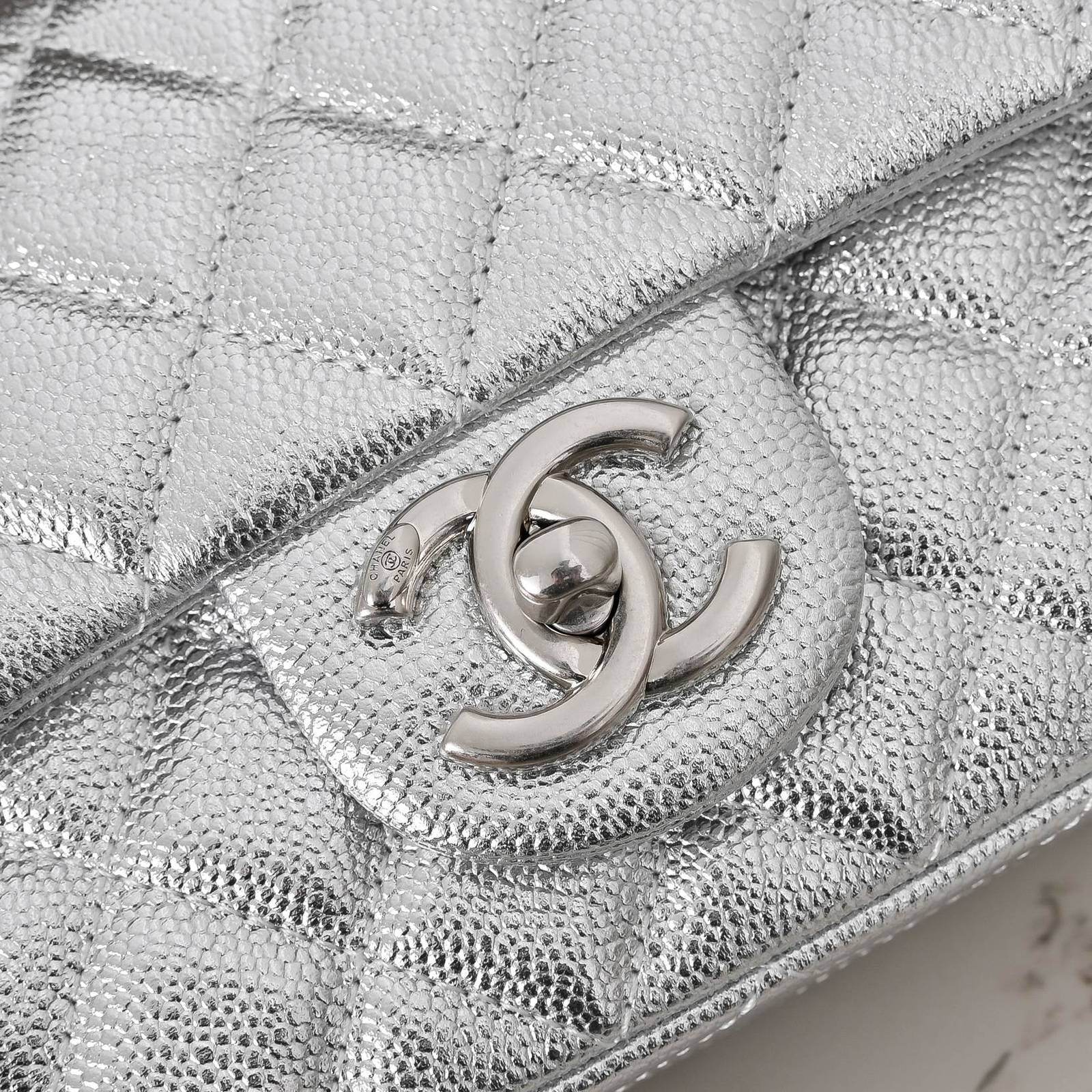 シャネル CHANEL マトラッセ キャビアスキン チェーンショルダーバッグ シルバー金具 レディース - 画像 6