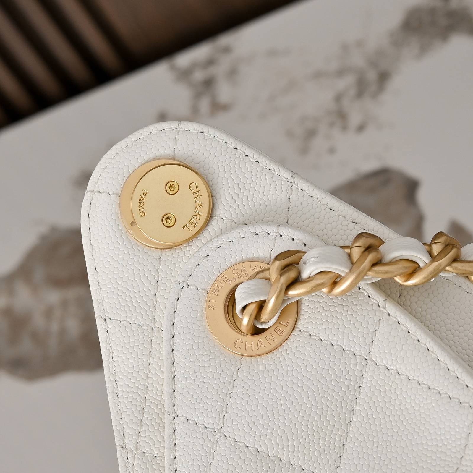 シャネル CHANEL マトラッセ ブラック チェーンショルダーバッグ ゴールド金具 レディース - 画像 5
