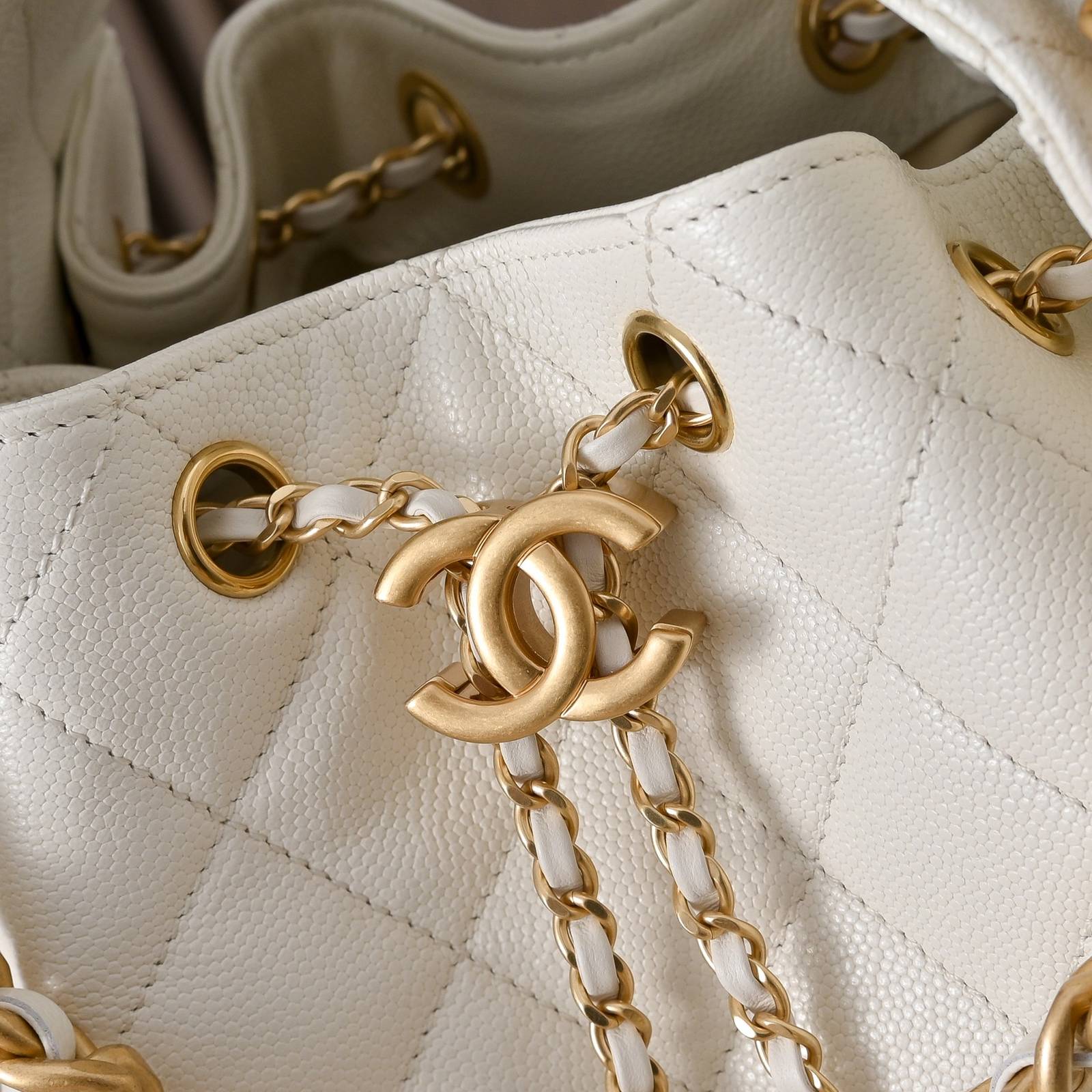 シャネル CHANEL マトラッセ ブラック チェーンショルダーバッグ ゴールド金具 レディース - 画像 6
