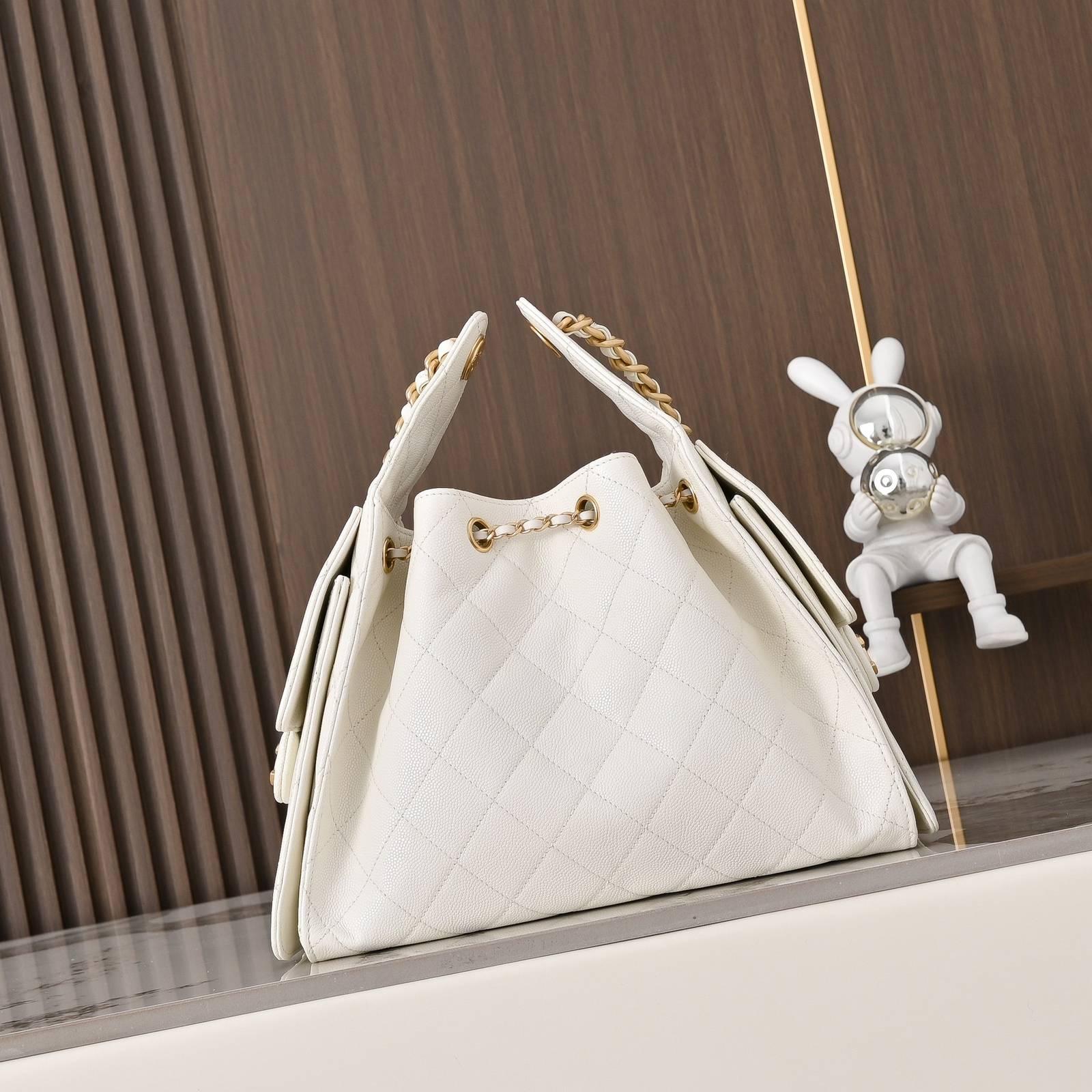 シャネル CHANEL マトラッセ ブラック チェーンショルダーバッグ ゴールド金具 レディース - 画像 8