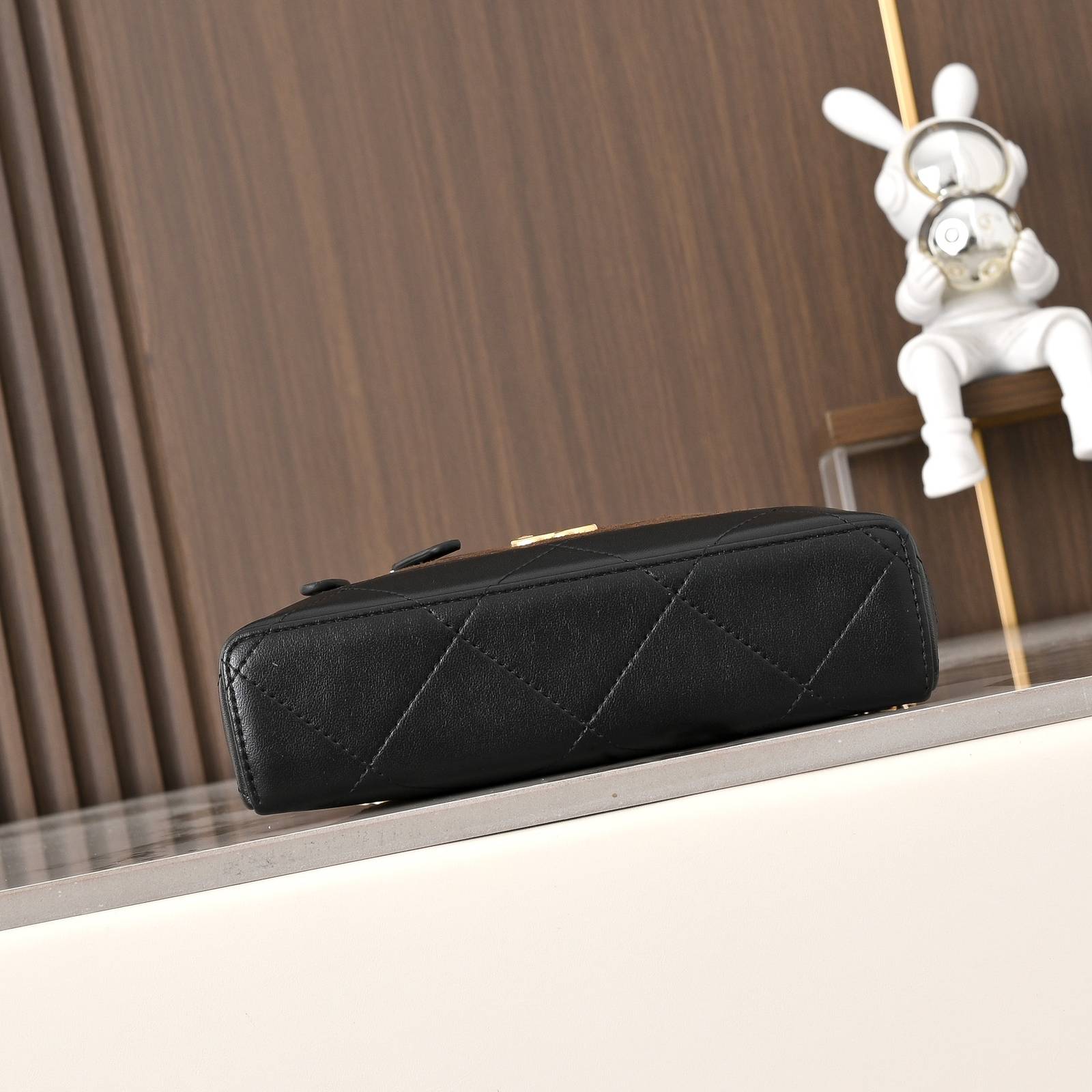 シャネル AP5336 マトラッセ バニティバッグ ピンク ゴールド金具 レザー編み込みチェーン 2WAY - 画像 16