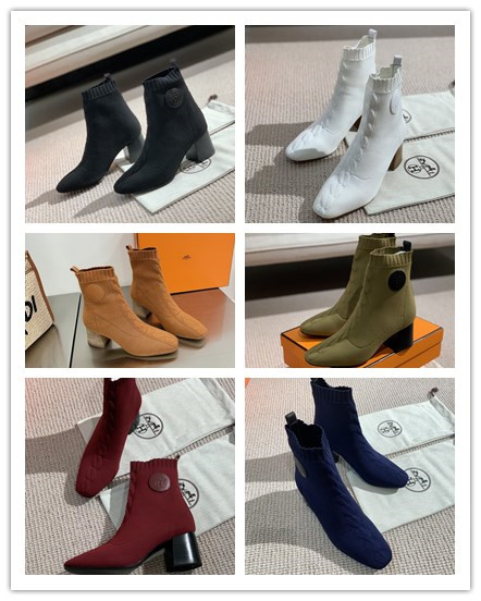 冬限定　エルメスニットブーツ　HERMES　Boots　ショットブーツ　ヴォルヴェール 60　6色