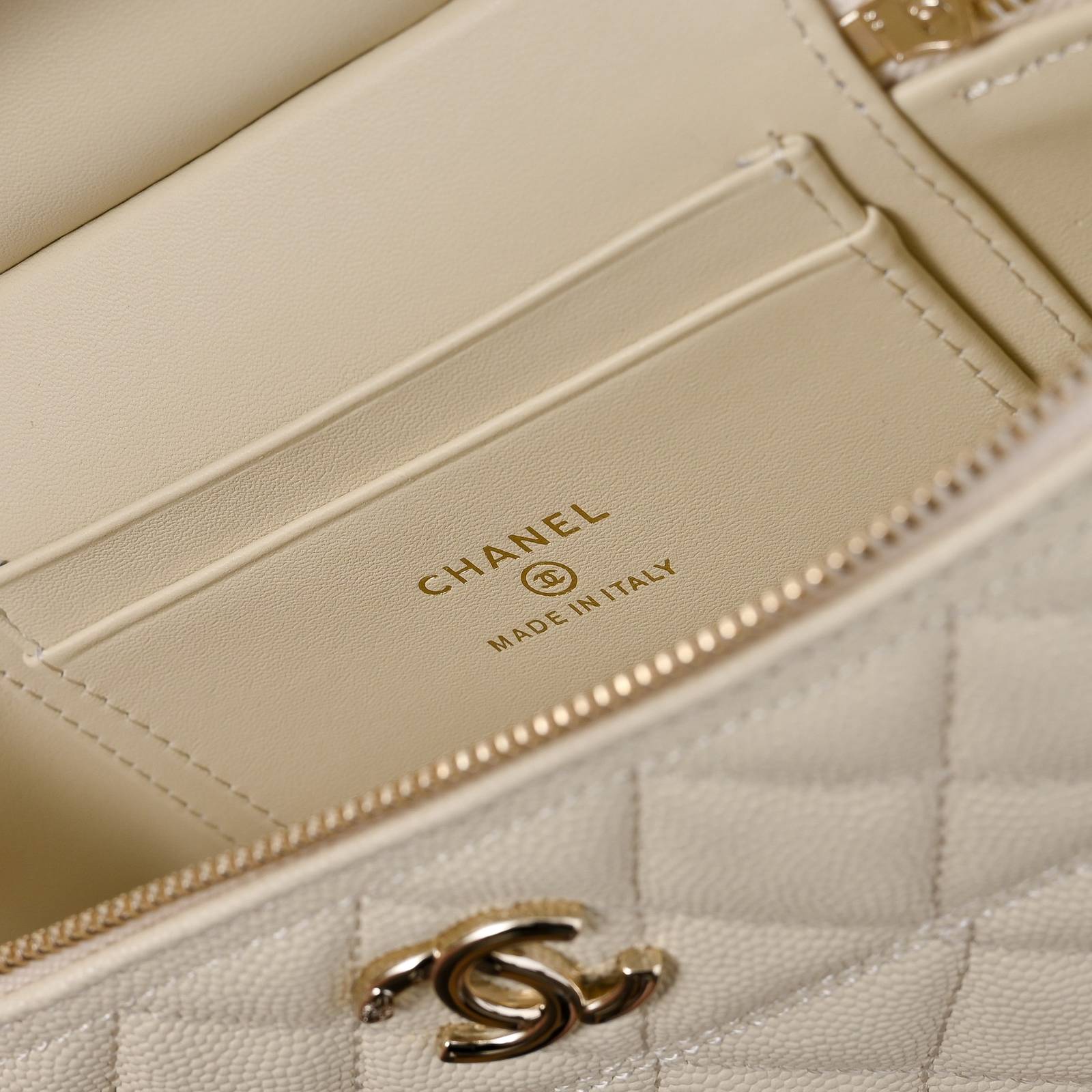 シャネル CHANEL マトラッセ ハンドバッグ キャビアスキン ゴールド金具 フラップバッグ レザー編み込みチェーン - 画像 11