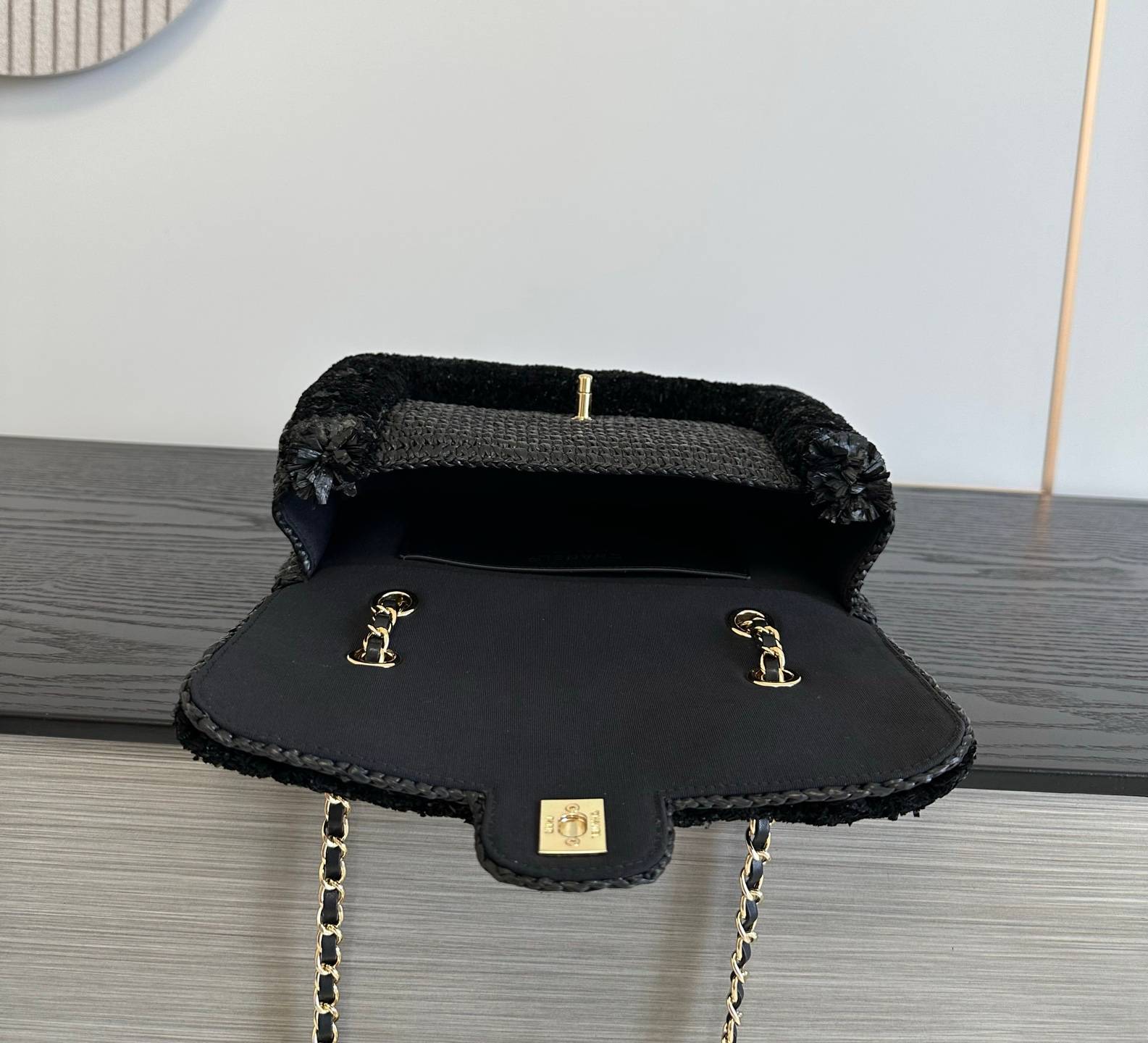 シャネル CHANEL マトラッセ ココマーク キャビアスキン チェーンショルダーバッグ ブラック ゴールド金具 レディ - 画像 6