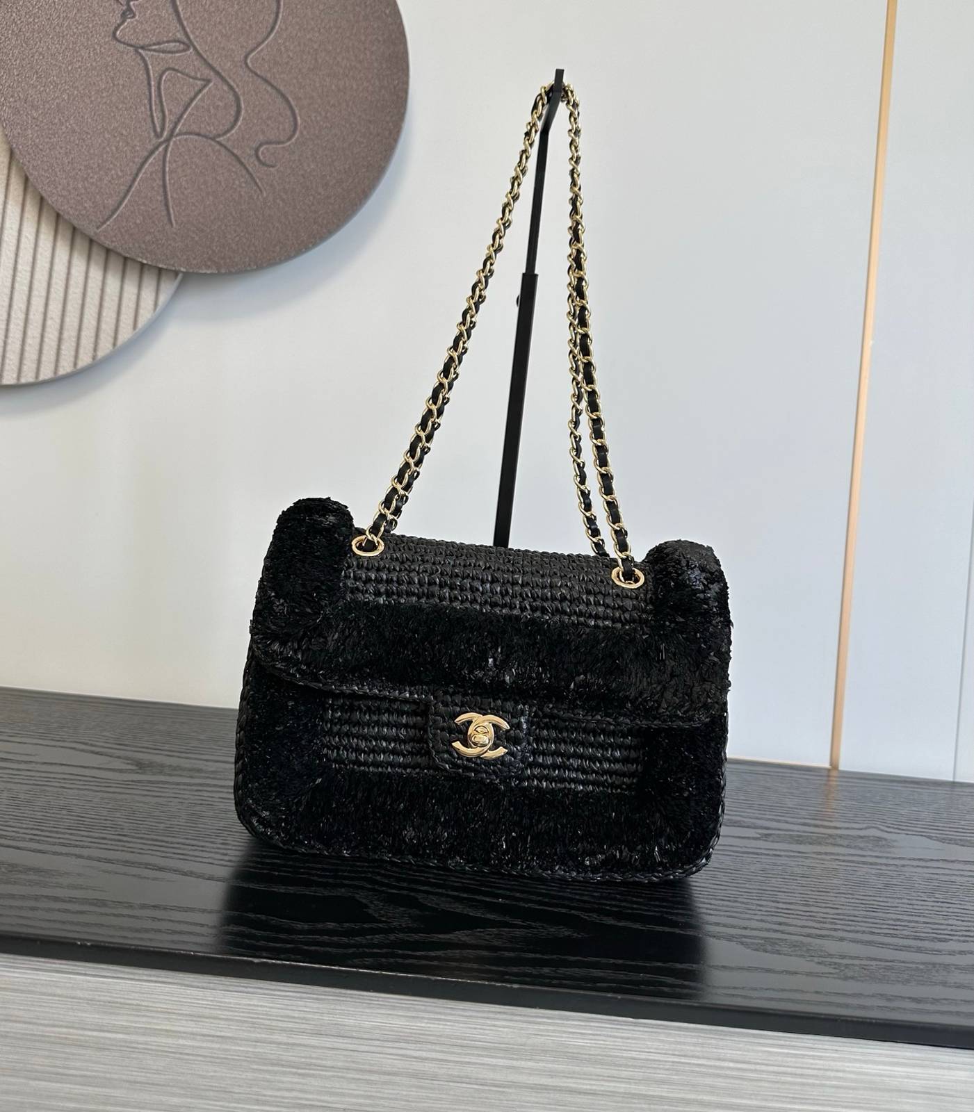 シャネル CHANEL マトラッセ ココマーク キャビアスキン チェーンショルダーバッグ ブラック ゴールド金具 レディ - 画像 10
