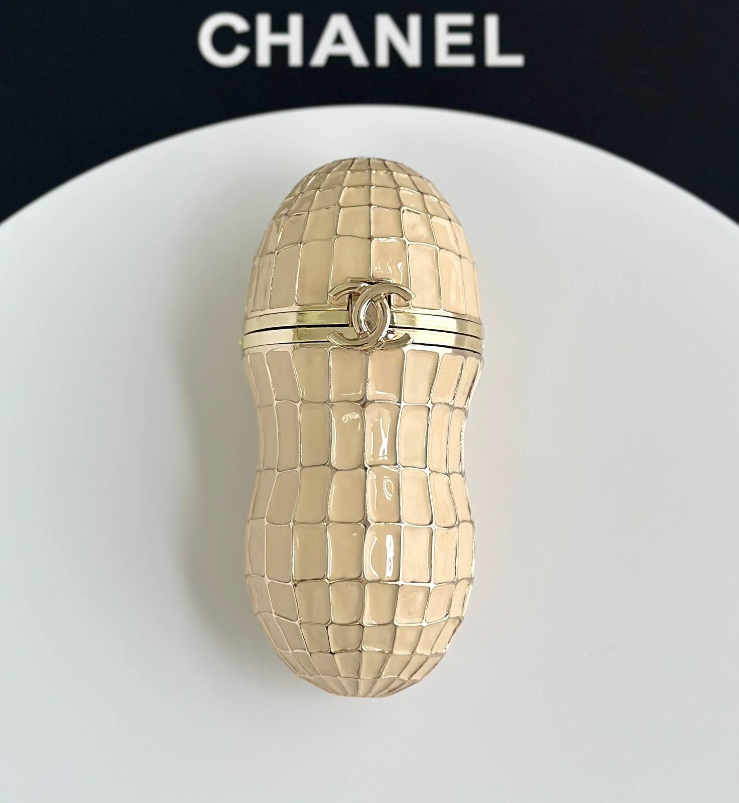 シャネル 1366 マトラッセ キャビアスキン チェーンショルダーバッグ ホワイト ゴールド金具 - 画像 13