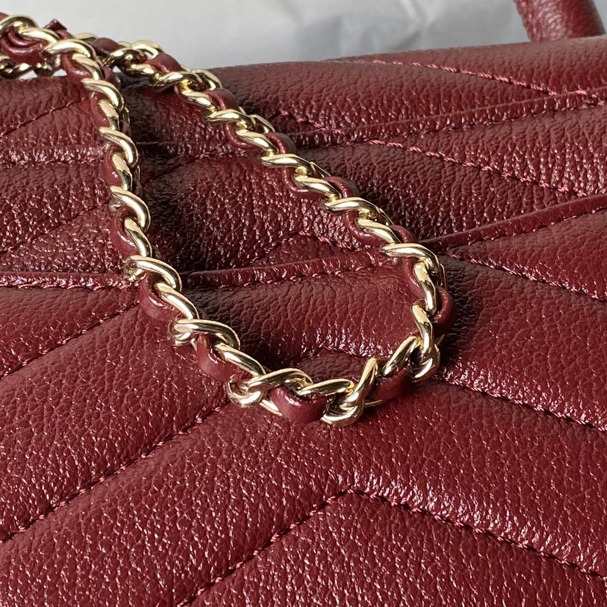 シャネル CHANEL マトラッセ ラムスキン フラップバッグ ゴールド金具 ターンロック チェーンショルダー レディー - 画像 2