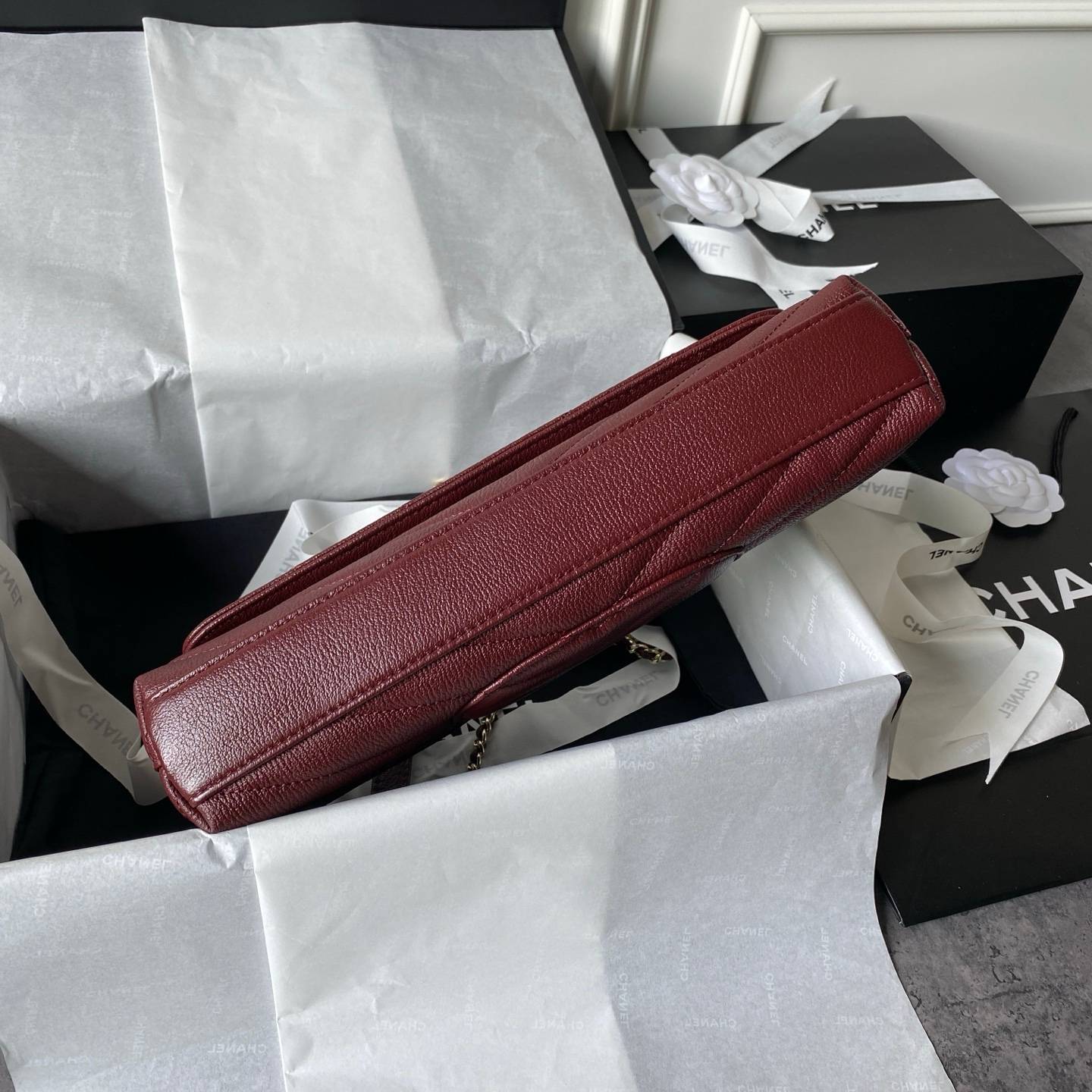 シャネル CHANEL マトラッセ ラムスキン フラップバッグ ゴールド金具 ターンロック チェーンショルダー レディー - 画像 5