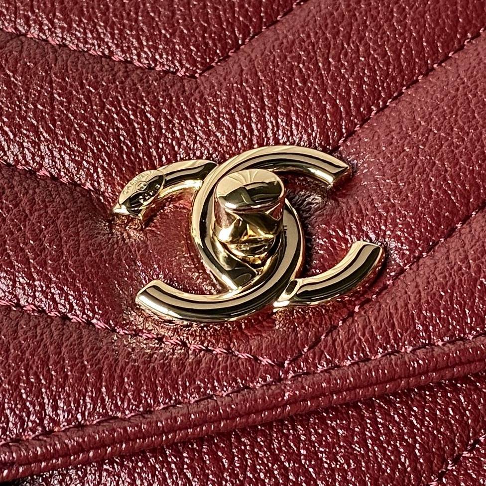 シャネル CHANEL マトラッセ ラムスキン フラップバッグ ゴールド金具 ターンロック チェーンショルダー レディー - 画像 8
