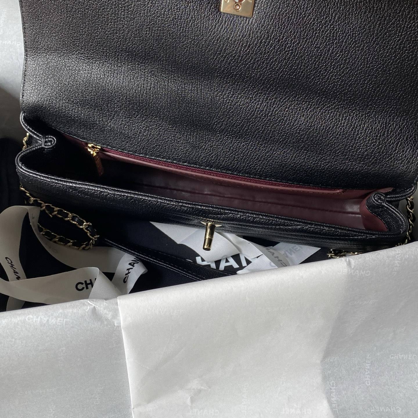 シャネル CHANEL マトラッセ ラムスキン フラップバッグ ゴールド金具 ターンロック チェーンショルダー レディー - 画像 12