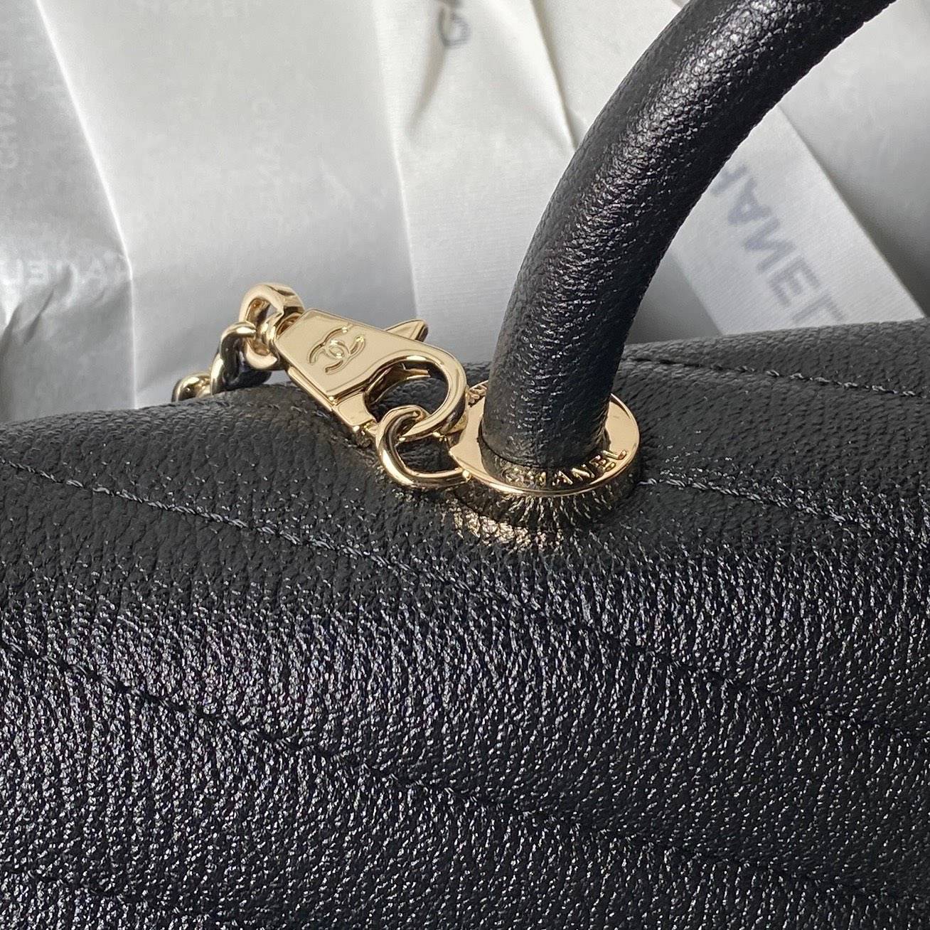 シャネル CHANEL マトラッセ ラムスキン フラップバッグ ゴールド金具 ターンロック チェーンショルダー レディー - 画像 13