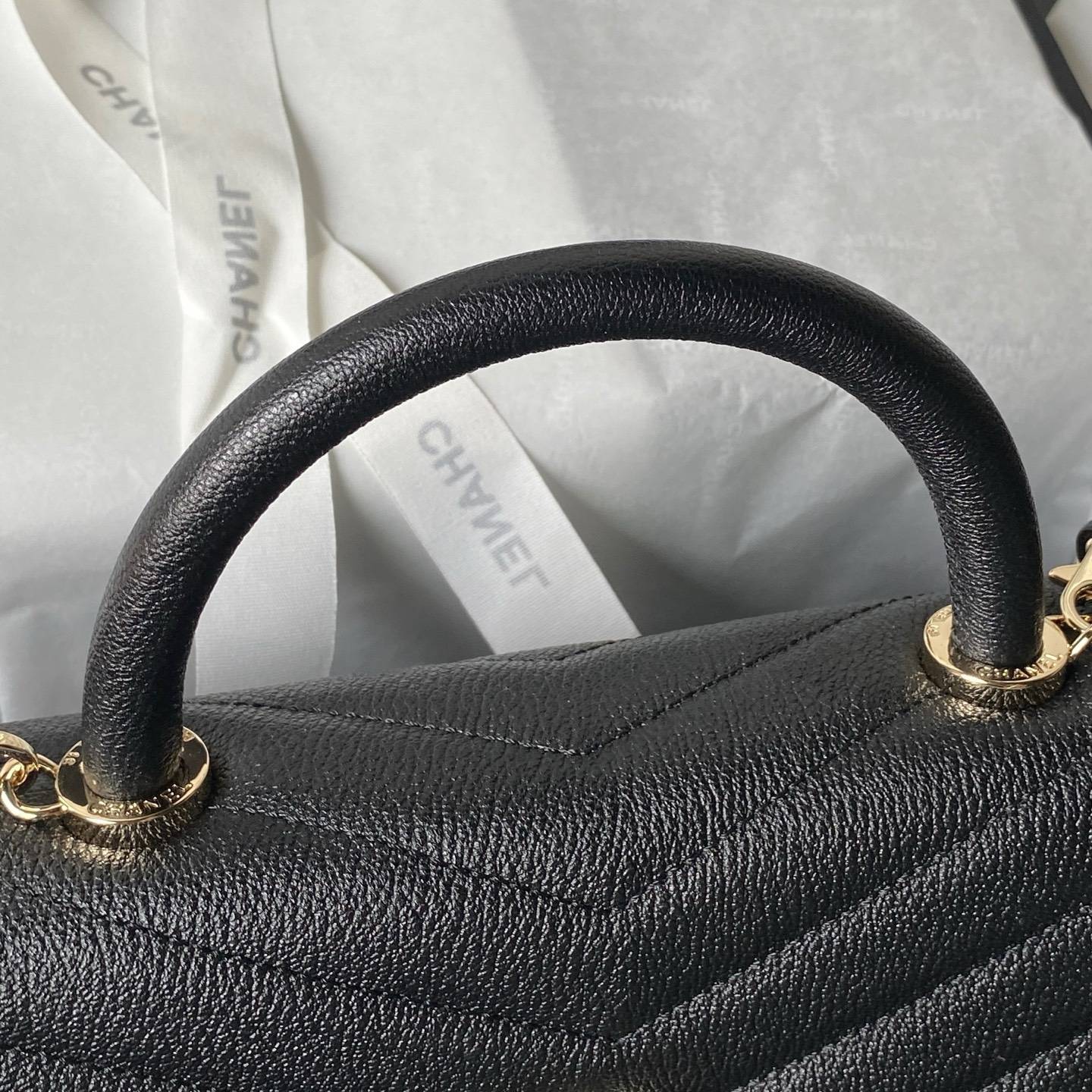 シャネル CHANEL マトラッセ ラムスキン フラップバッグ ゴールド金具 ターンロック チェーンショルダー レディー - 画像 16