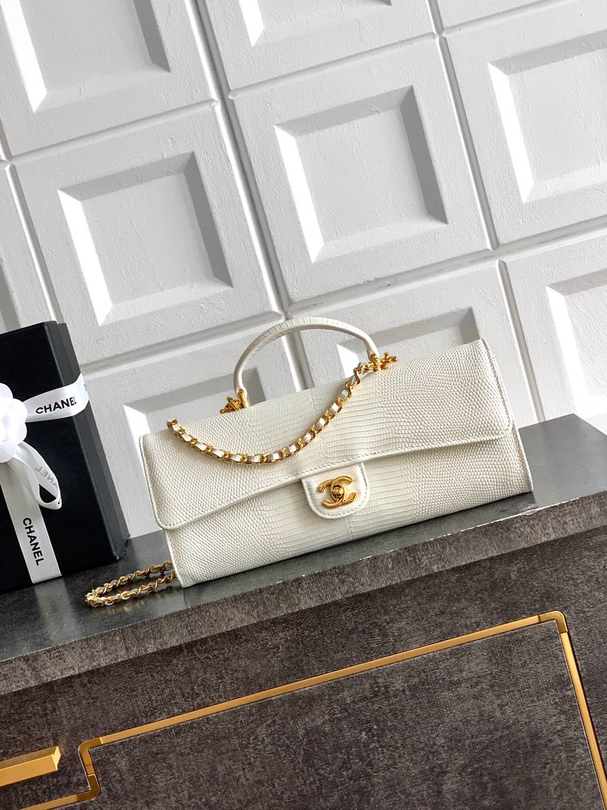 シャネル CHANEL マトラッセ フラップバッグ キャビアスキン ゴールド金具 レザー編み込みチェーン ショルダーバッ - 画像 19