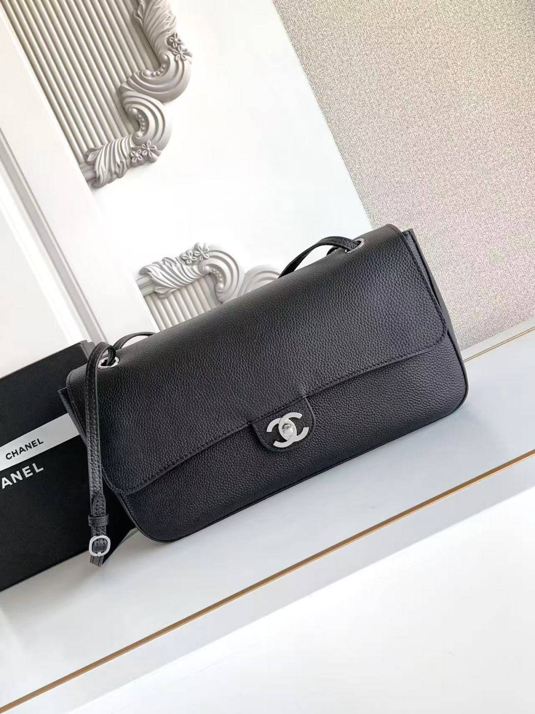 シャネル CHANEL マトラッセ チェーンショルダーバッグ キャビアスキン ゴールド金具 レディース ブラック - 画像 10