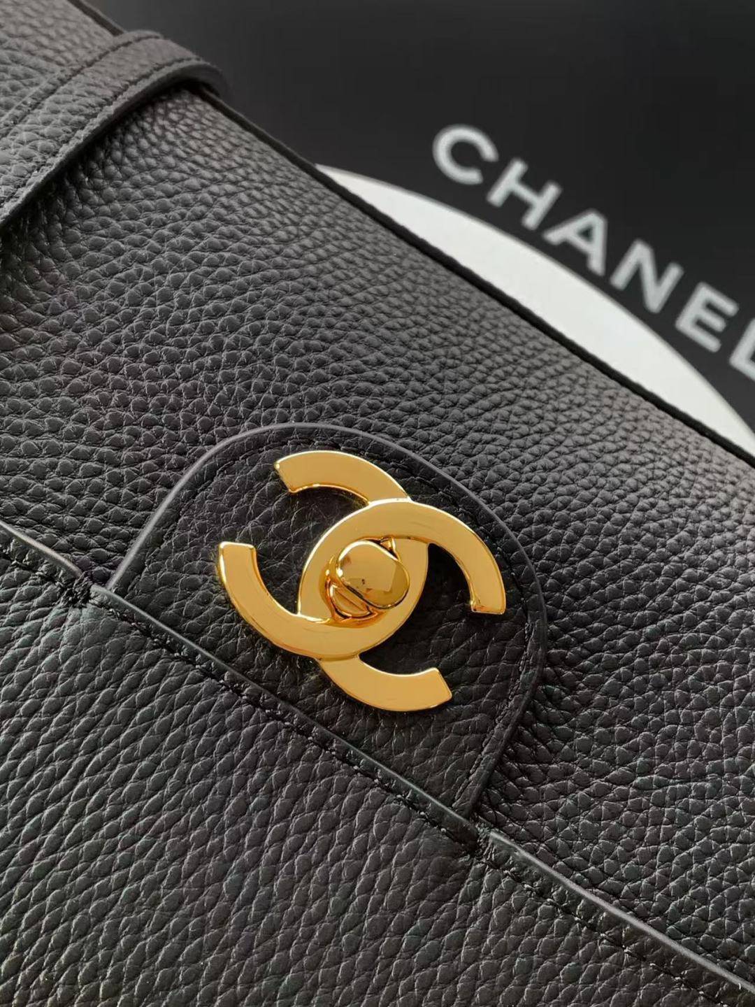 シャネル CHANEL マトラッセ チェーンショルダーバッグ キャビアスキン ゴールド金具 レディース ブラック - 画像 16