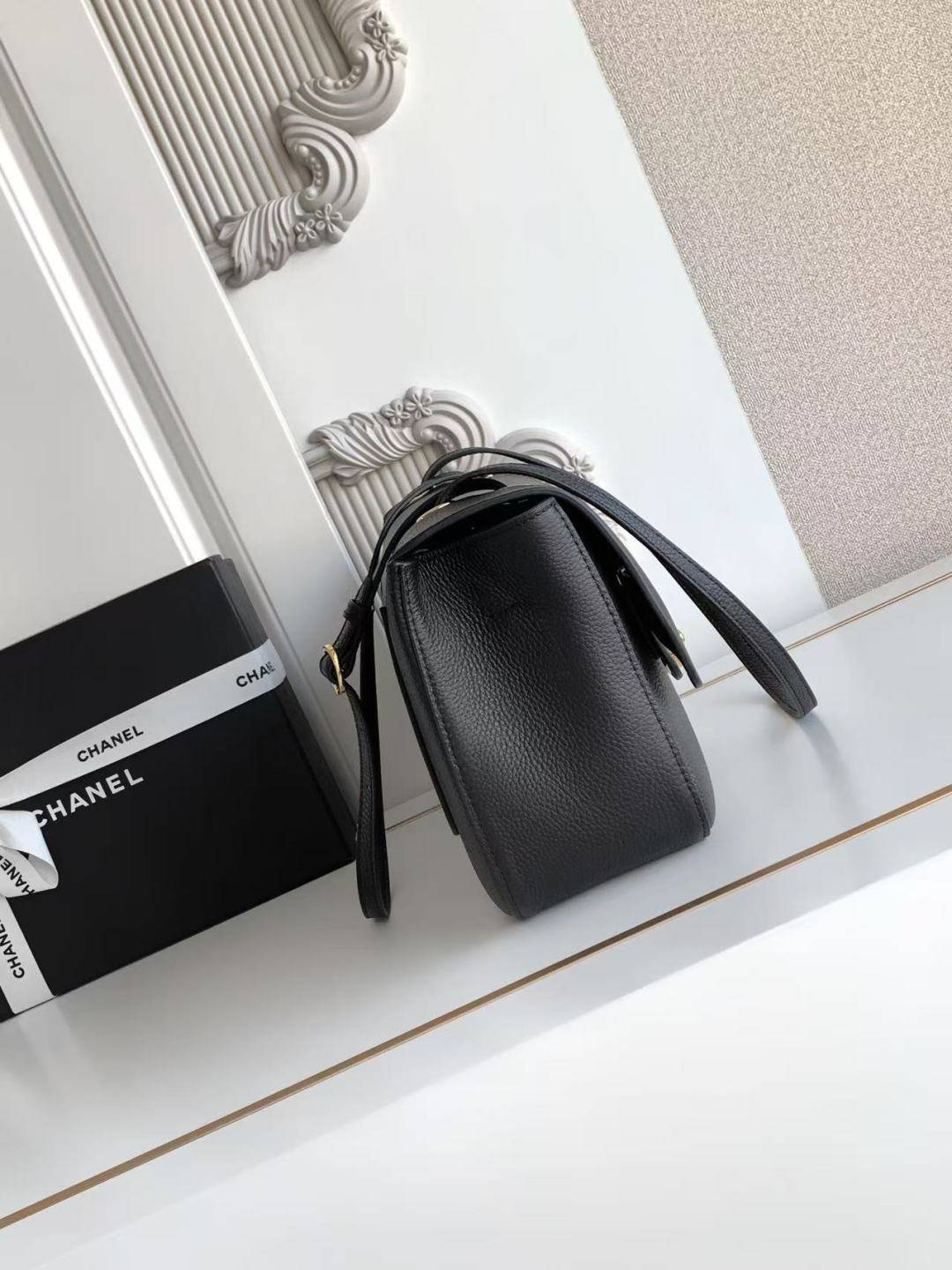 シャネル CHANEL マトラッセ チェーンショルダーバッグ キャビアスキン ゴールド金具 レディース ブラック - 画像 18
