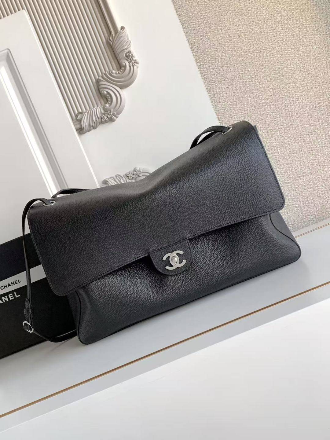 シャネル CHANEL マトラッセ チェーンショルダーバッグ キャビアスキン ブラック ゴールド金具 レディース - 画像 10