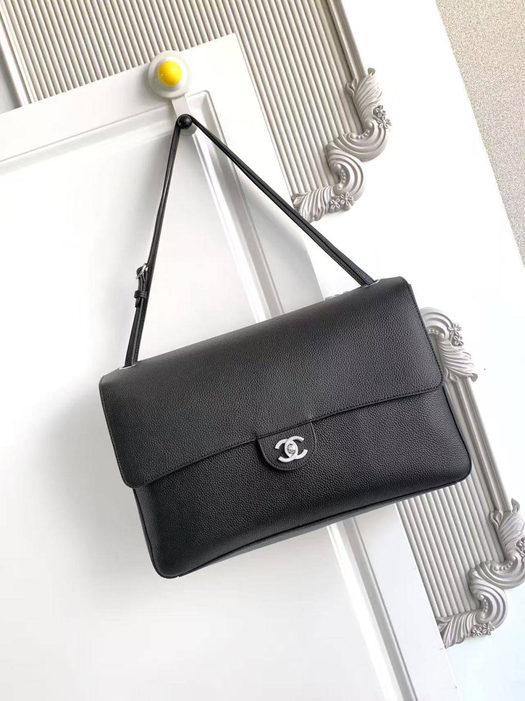 シャネル CHANEL マトラッセ チェーンショルダーバッグ キャビアスキン ブラック ゴールド金具 レディース - 画像 11
