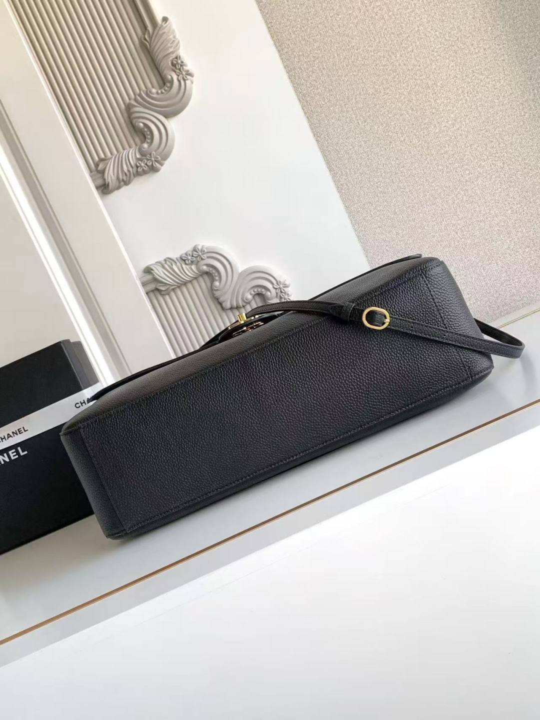 シャネル CHANEL マトラッセ チェーンショルダーバッグ キャビアスキン ブラック ゴールド金具 レディース - 画像 17
