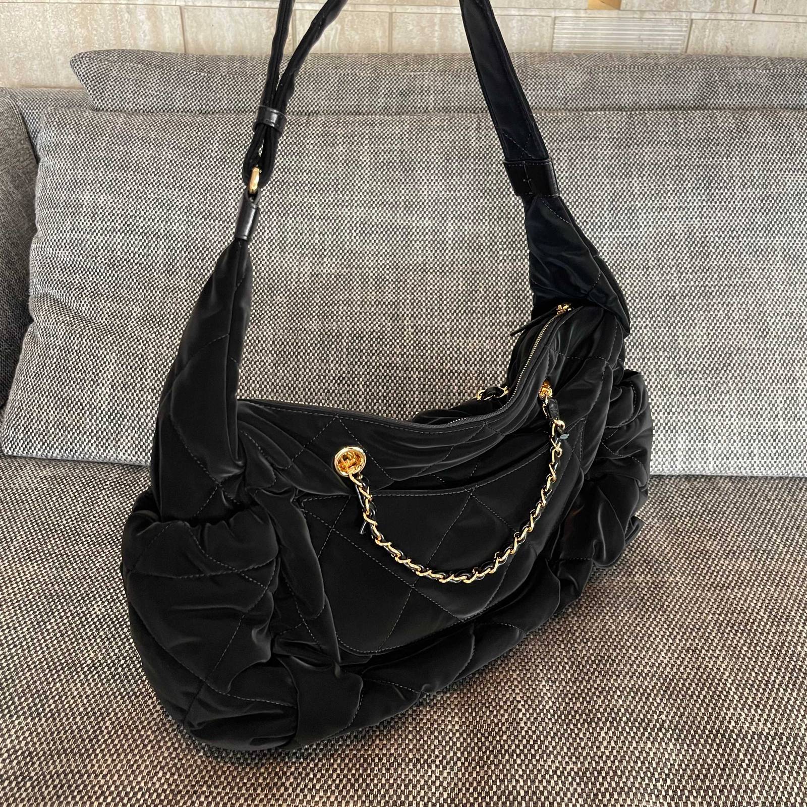 シャネル CHANEL マトラッセ ブラック ラムスキン フラップバッグ ゴールド金具 ターンロック レディース - 画像 12