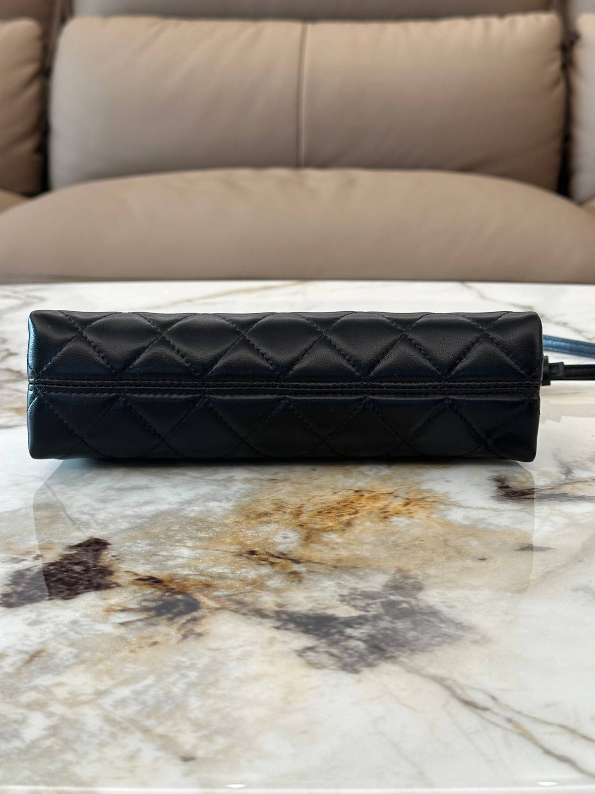 シャネル CHANEL マトラッセ キャビアスキン チェーンショルダーバッグ ゴールド金具 ブラック レディース - 画像 7