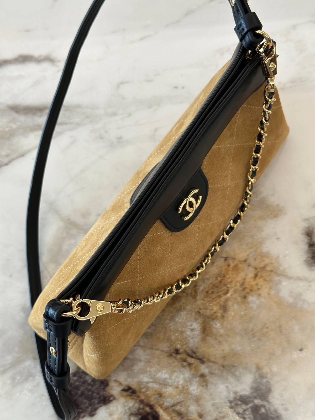 シャネル CHANEL マトラッセ キャビアスキン チェーンショルダーバッグ ゴールド金具 ブラック レディース - 画像 13