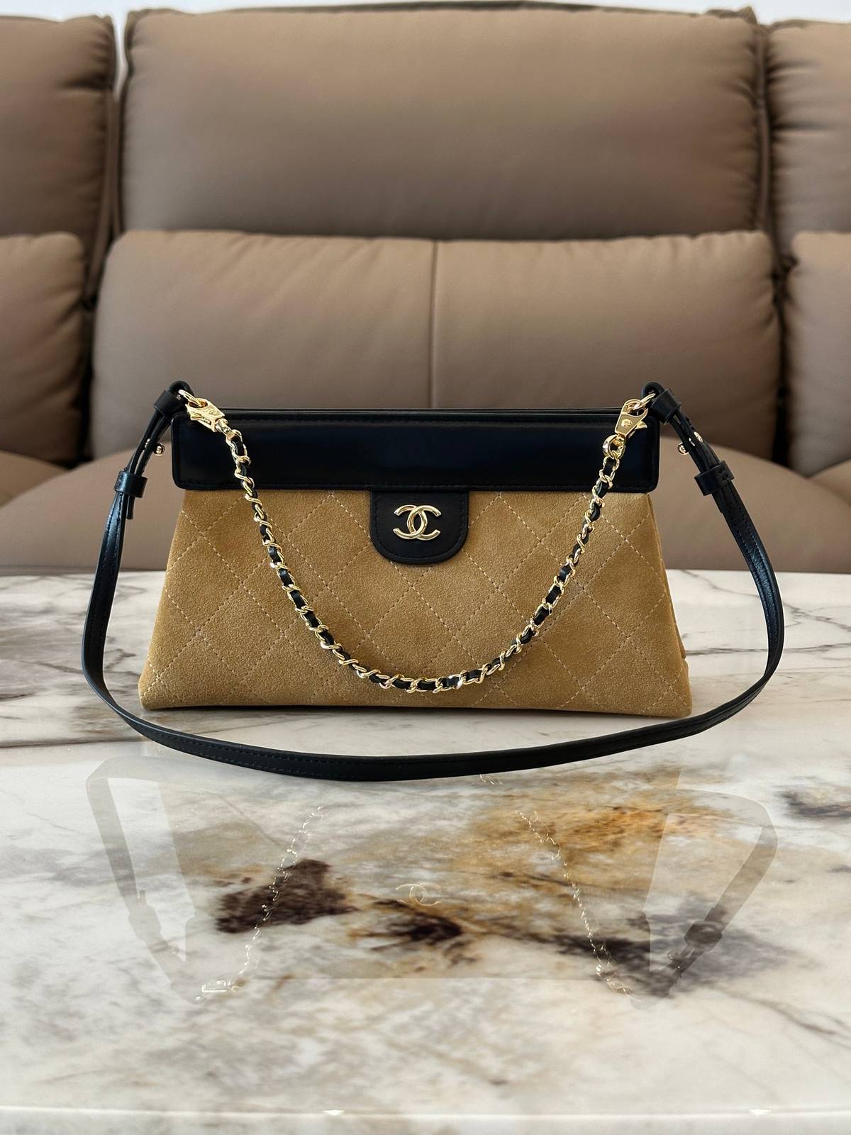 シャネル CHANEL マトラッセ キャビアスキン チェーンショルダーバッグ ゴールド金具 ブラック レディース - 画像 19