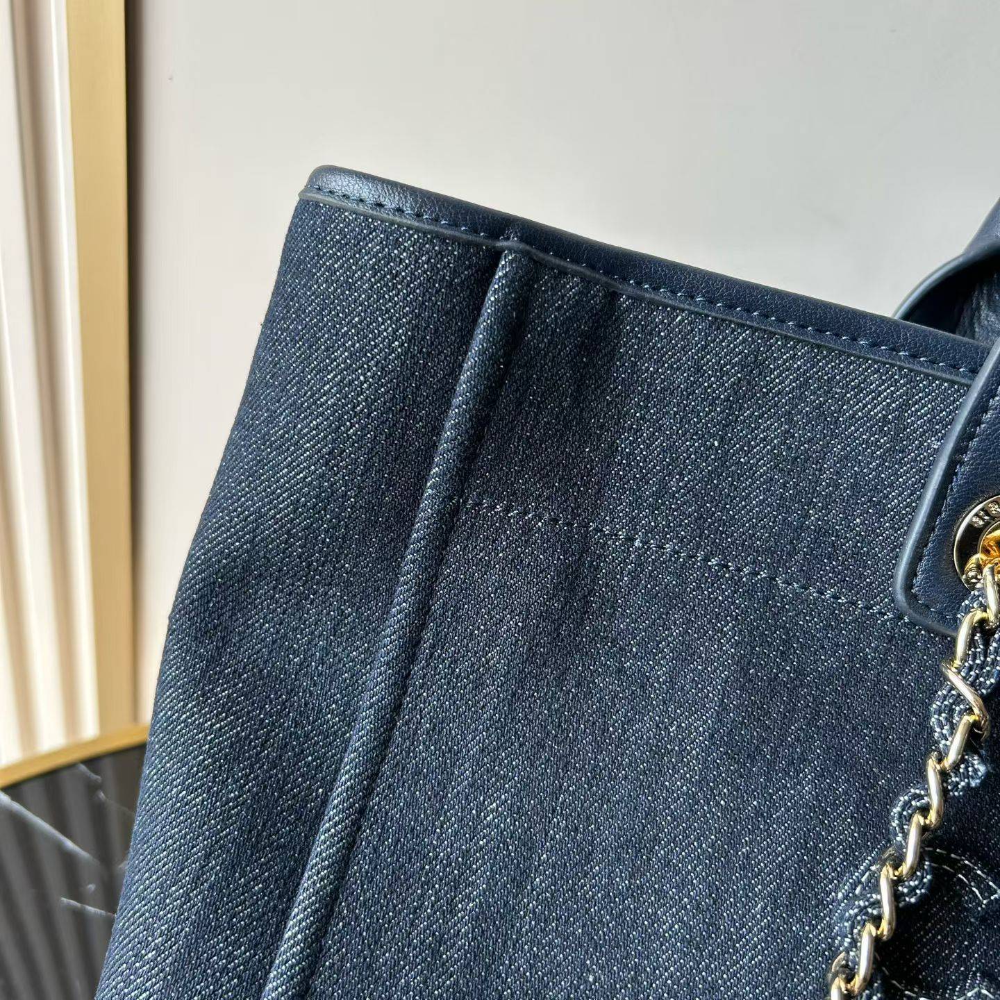 シャネル CHANEL AS66941 デニム チェーンショルダーバッグ ブラック ゴールド金具 レディース - 画像 2