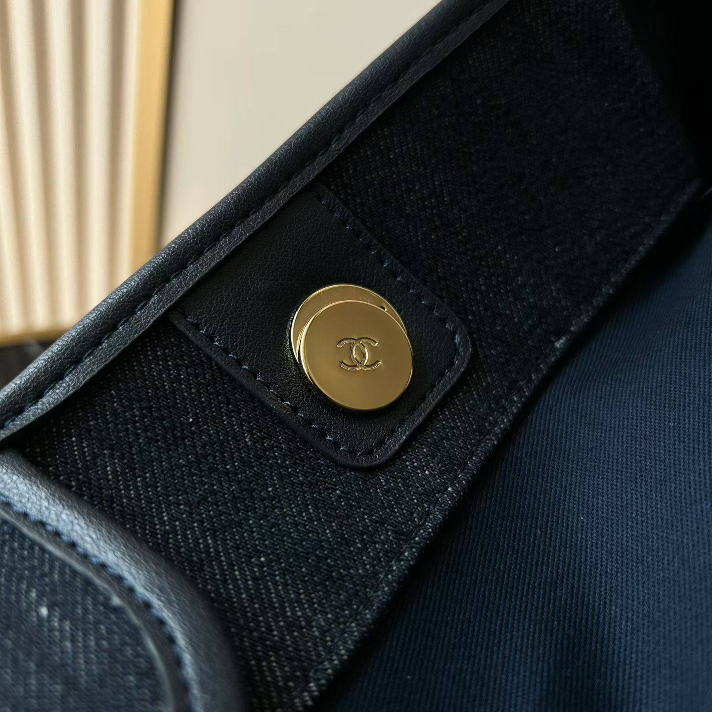 シャネル CHANEL AS66941 デニム チェーンショルダーバッグ ブラック ゴールド金具 レディース - 画像 3