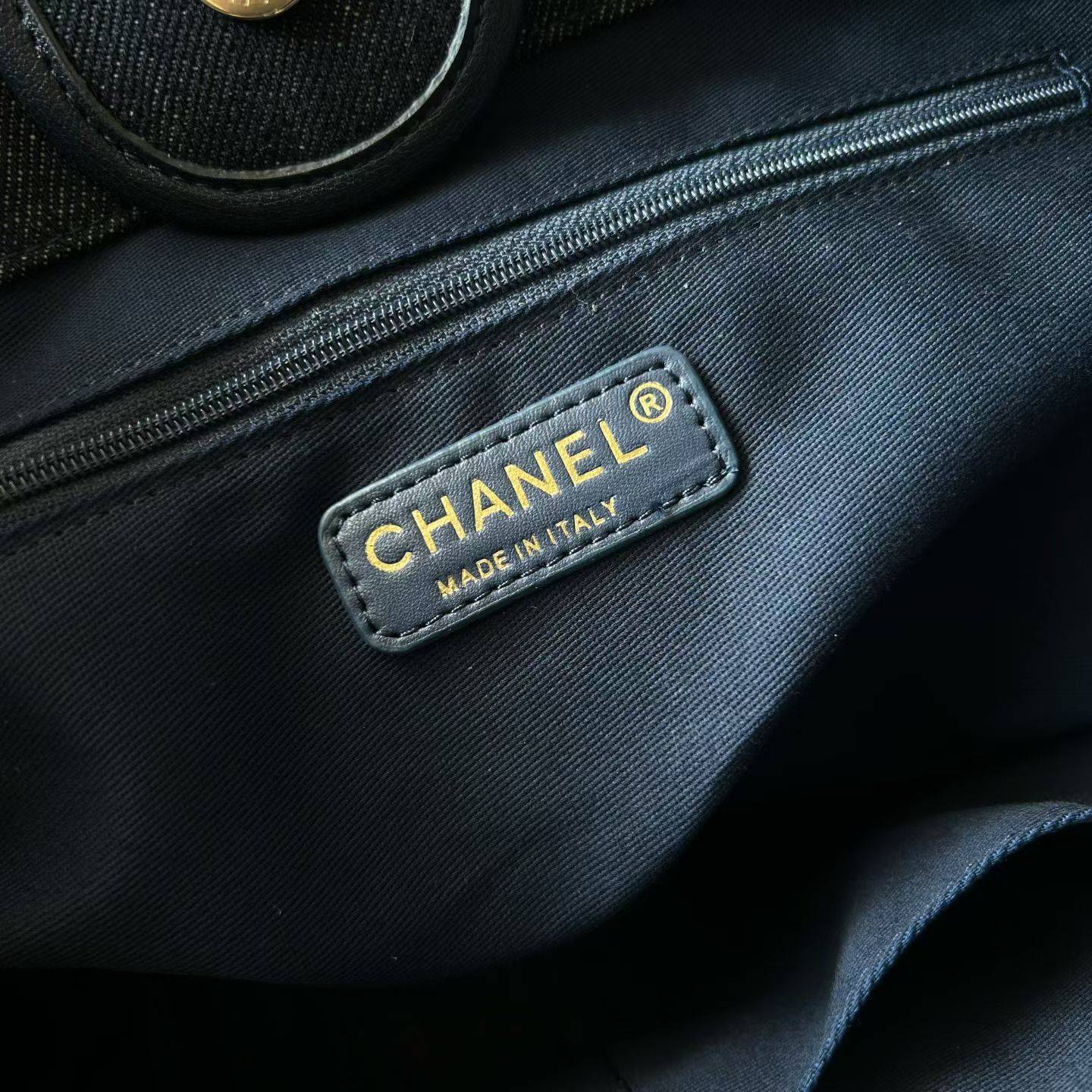シャネル CHANEL AS66941 デニム チェーンショルダーバッグ ブラック ゴールド金具 レディース - 画像 5