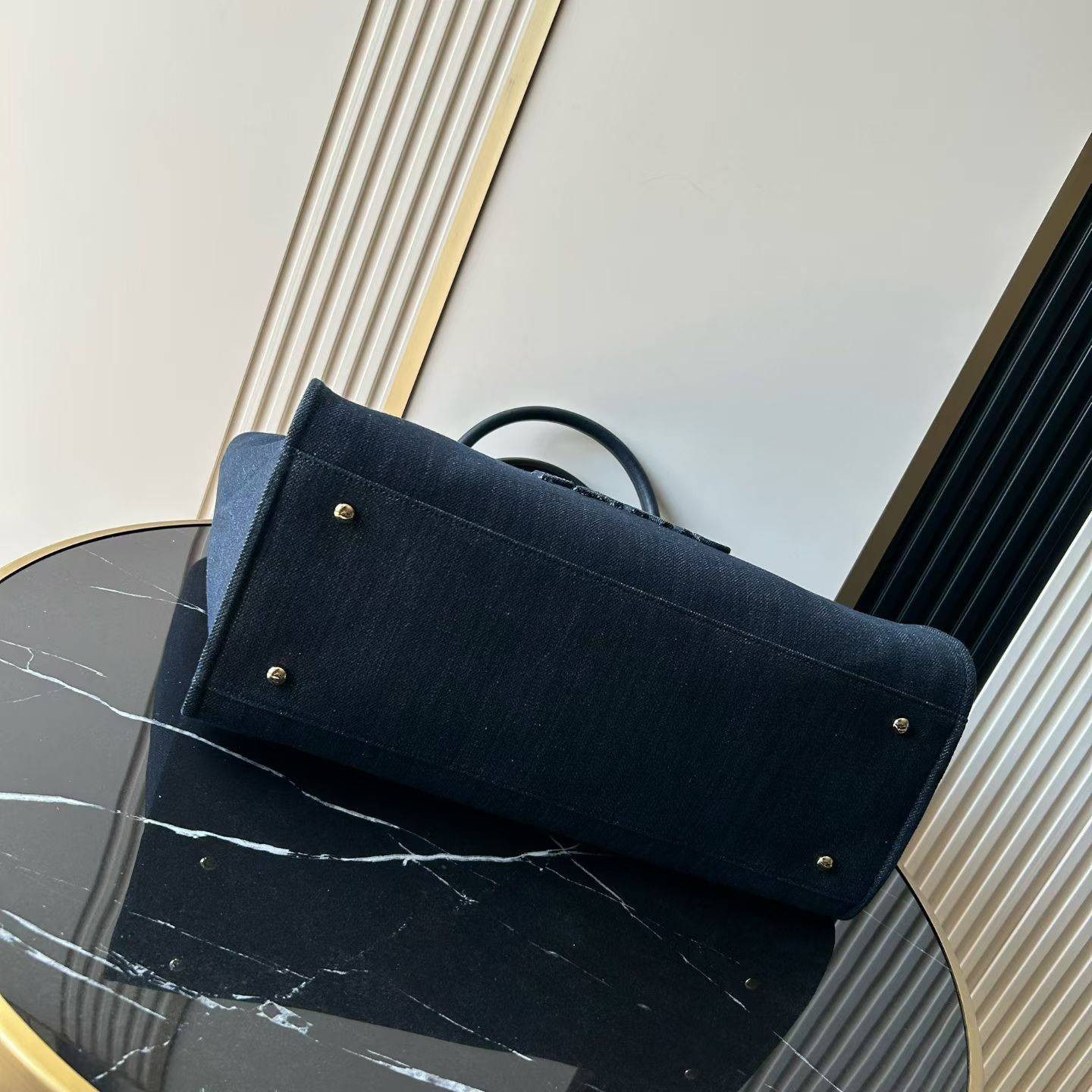シャネル CHANEL AS66941 デニム チェーンショルダーバッグ ブラック ゴールド金具 レディース - 画像 7